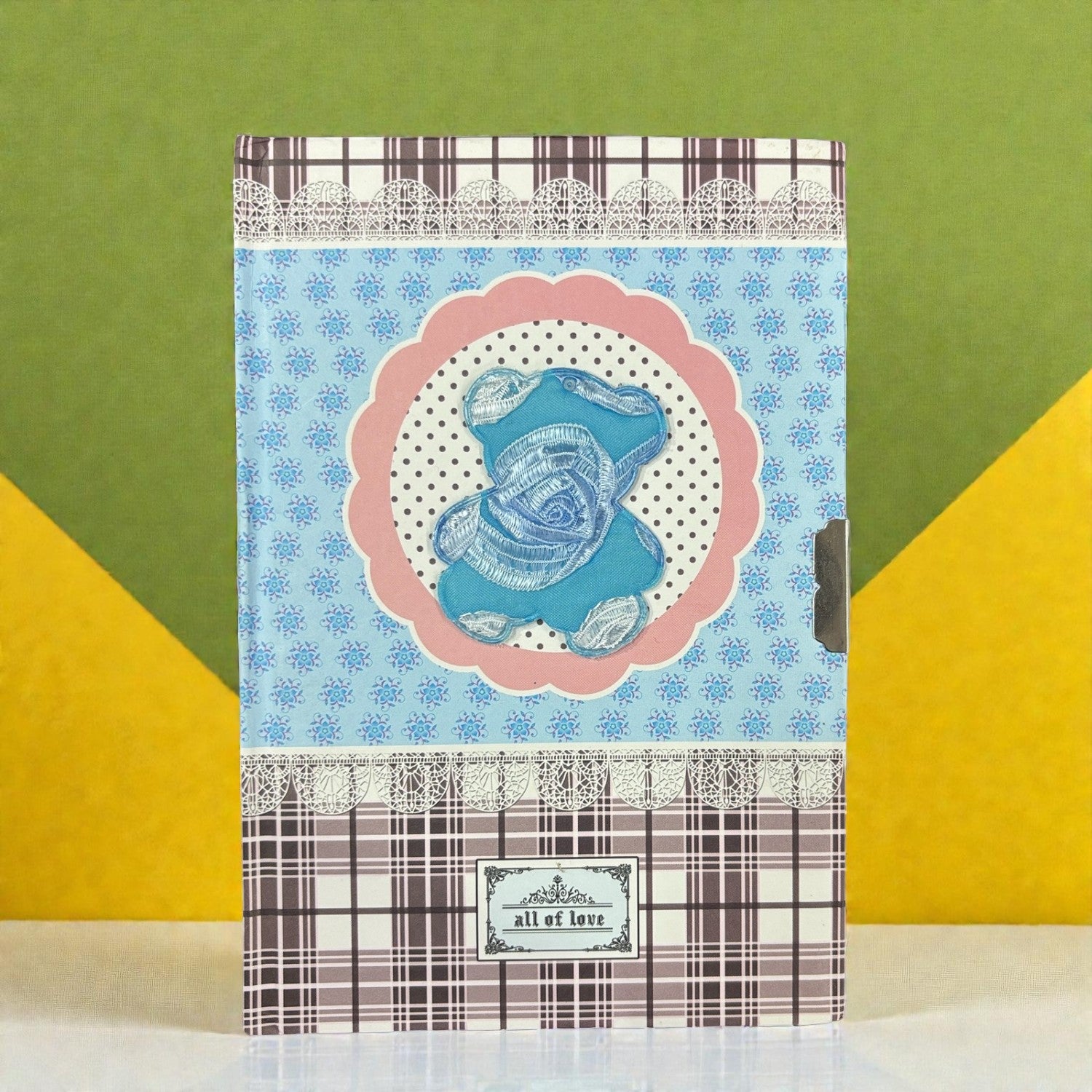 Teddy Design Note Book with Lock Diary for Kids Secure Journal Creative Writing Pad Ideal Return Gift for Children - 7 Inch - Apkamart