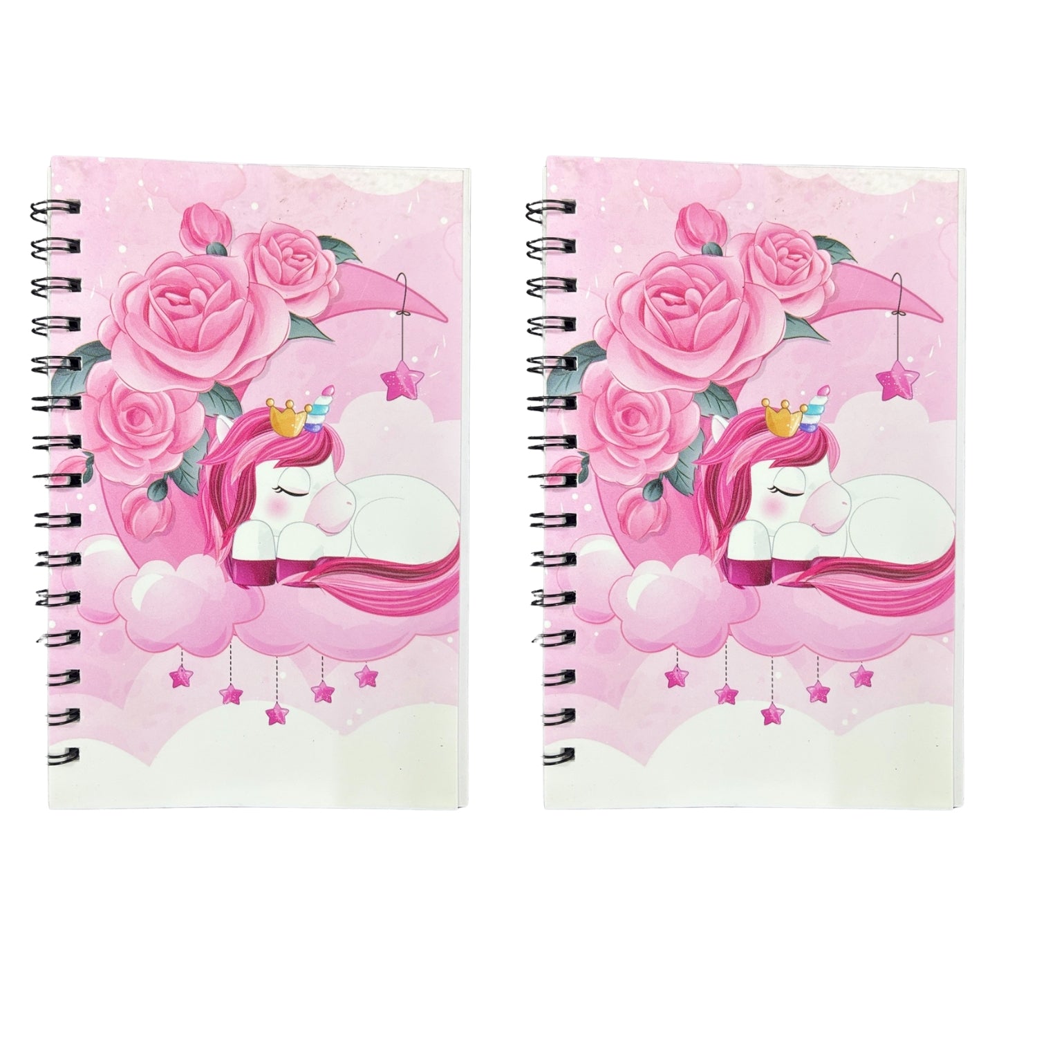 Spiral Note Book Single Line | A6 Size Note Book (60 Pages) - For Kids, Students & Return Gifts - Apkamart #Style_pack Of 2