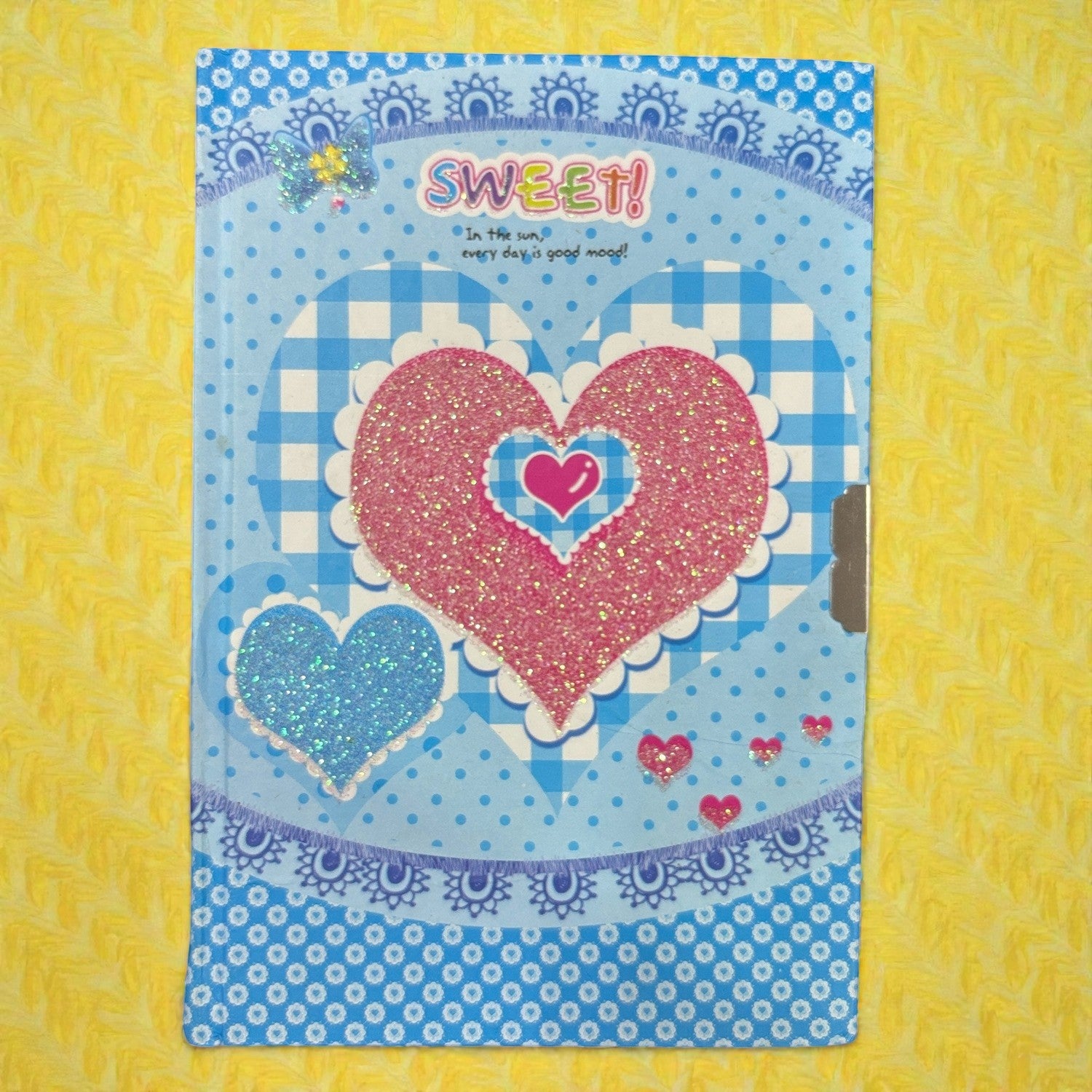 Heart Design Note Book with Lock Diary for Kids Secure Journal Creative Writing Pad Ideal Return Gift for Children - 7 Inch - Apkamart