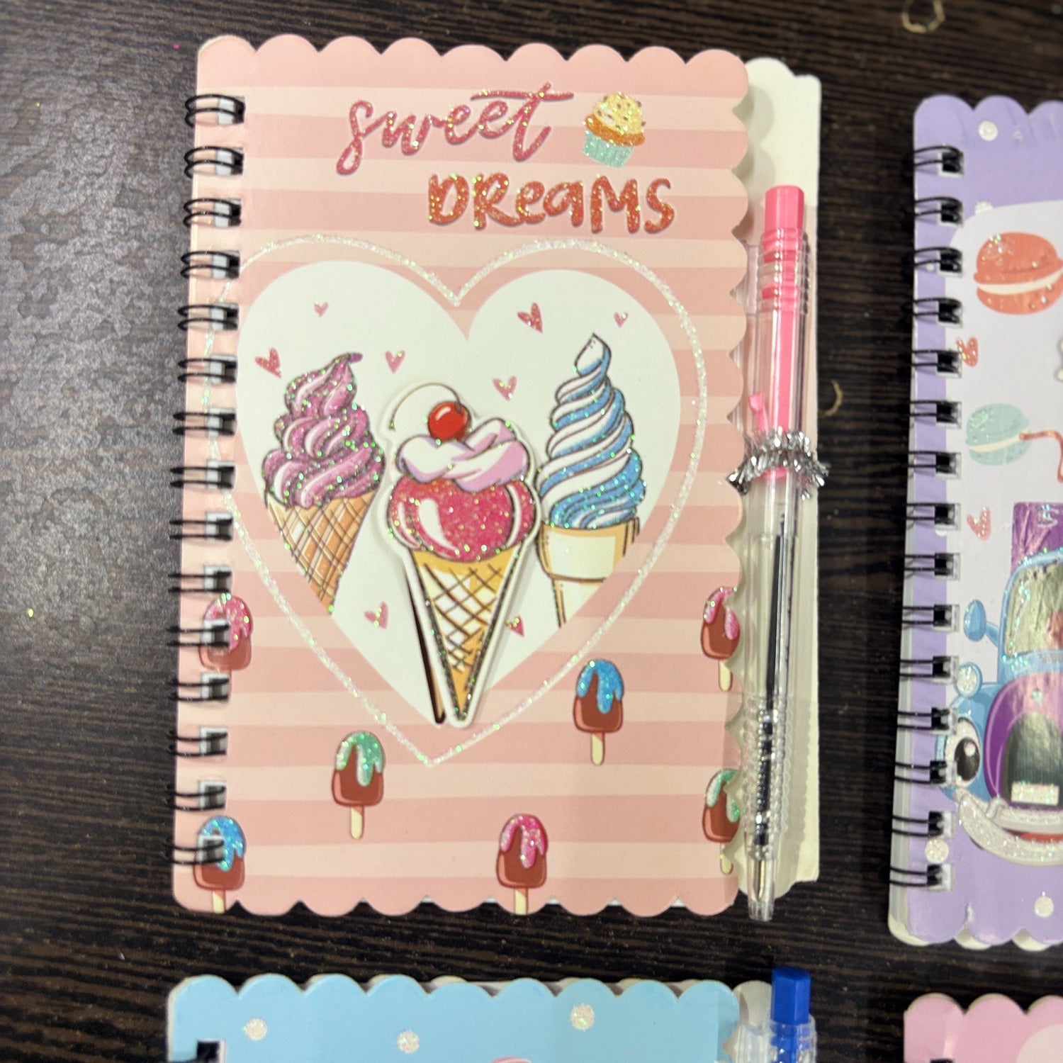 Colourful Spiral Notebook With Pen 30 Pages Students