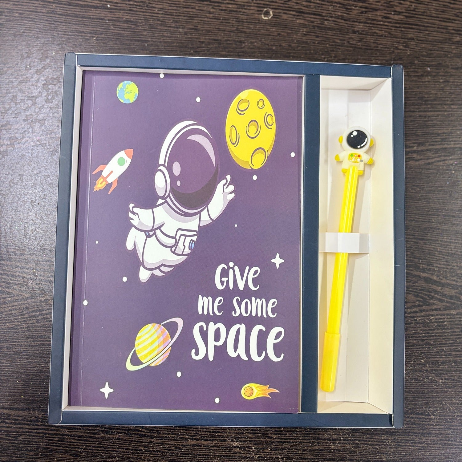 Astronaut Design Spiral Notebook with Pen Diary Notebook with Pen for Kids l School Stationery Notebook for Students Return Gift & Birthday Gift for Children - 8 Inch