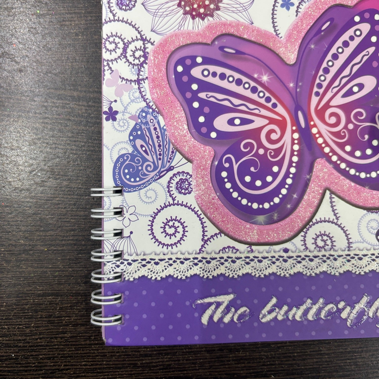 Butterfly Design Note Book with Lock Diary for Kids Secure Journal Creative Writing Pad Ideal For Return Gift for Children - 8 Inch - Apkamart