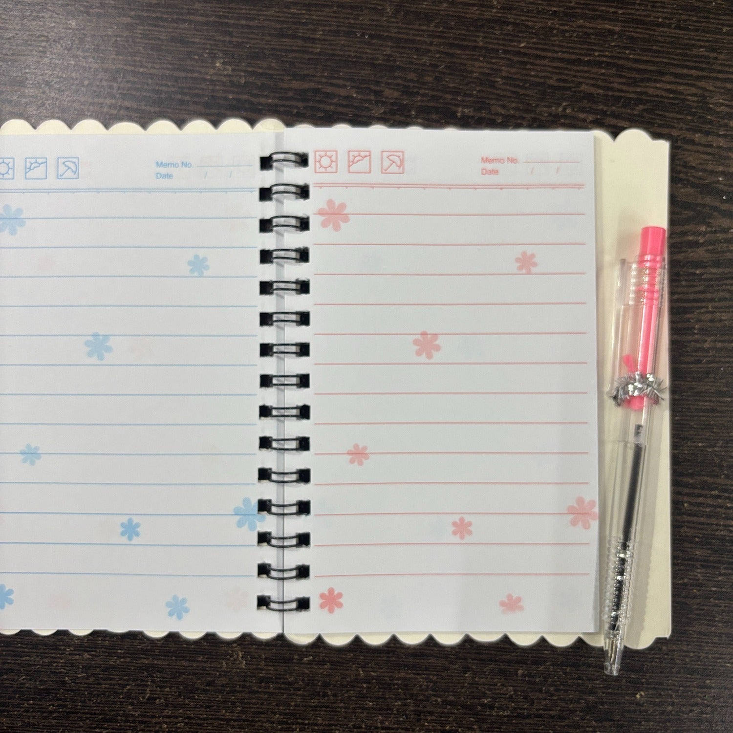 Colourful Spiral Notebook With Pen 30 Pages Students