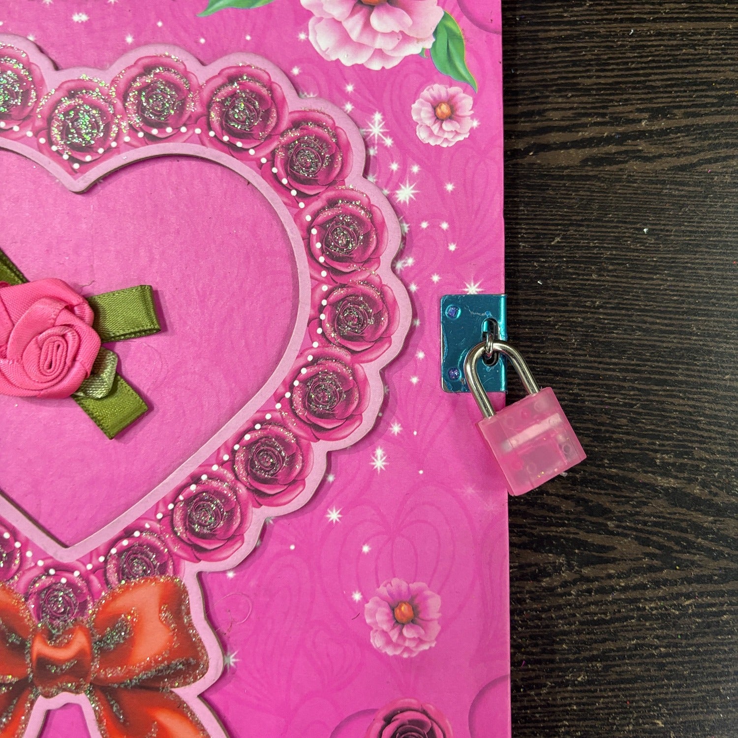 Heart Design Note Book with Lock Diary for Kids Secure Journal Creative Writing Pad Ideal Return Gift for Children - 9 Inch - Apkamart