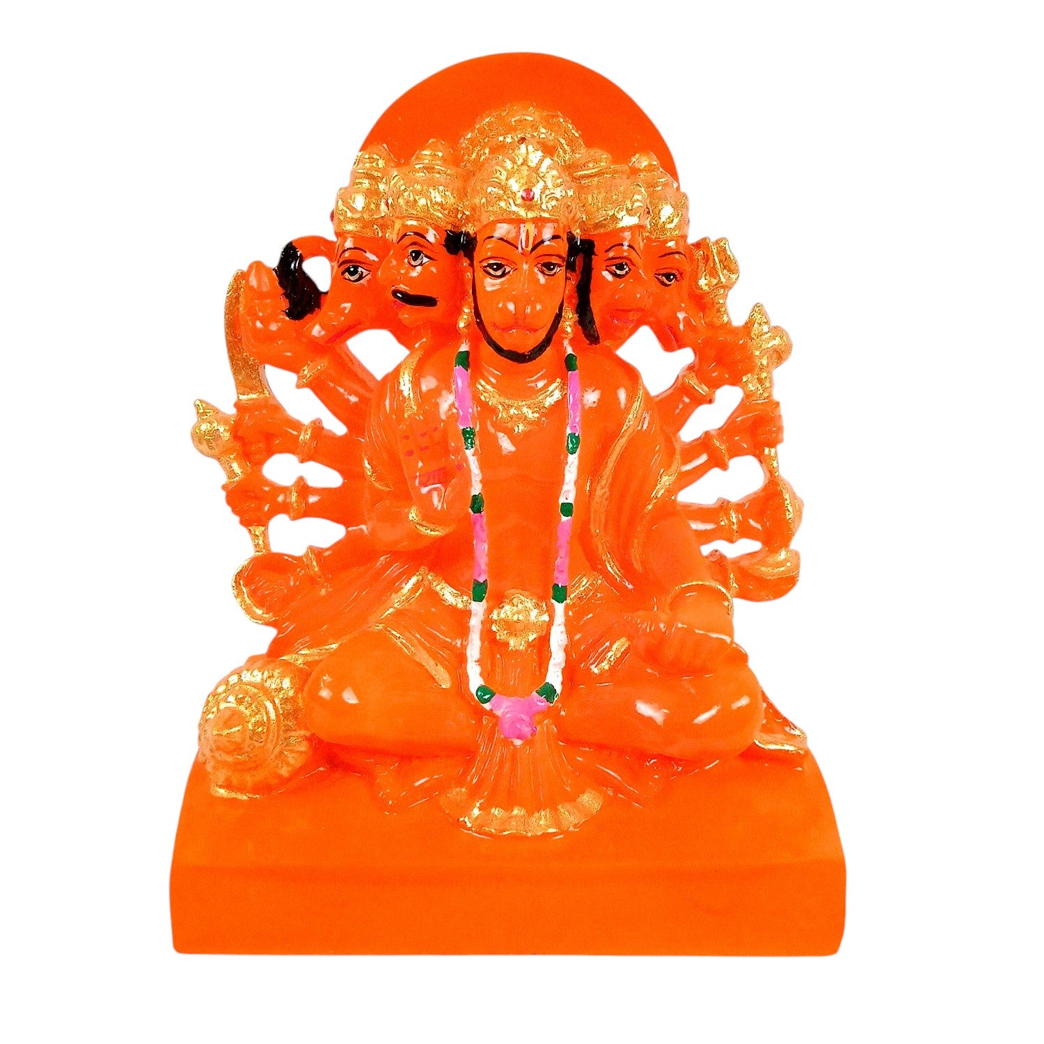 Panchmukhi Hanuman Ji Statue | Panchmukha Hanuman Idol for Home, Pooja Room & Vastu | Religious Table Decor & Diwali Gift - 8 Inch - Apkamart