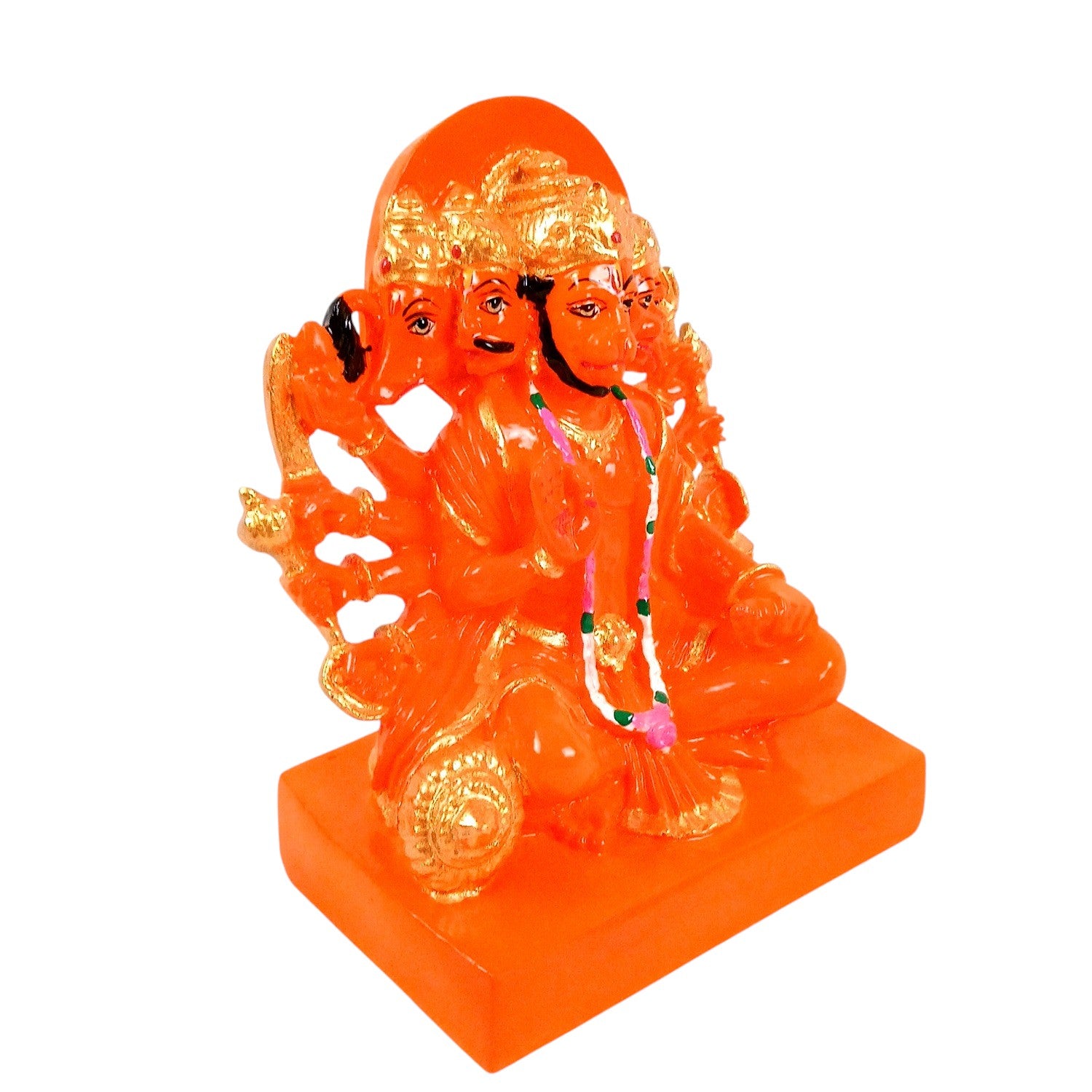 Panchmukhi Hanuman Ji Statue | Panchmukha Hanuman Idol for Home, Pooja Room & Vastu | Religious Table Decor & Diwali Gift - 8 Inch - Apkamart