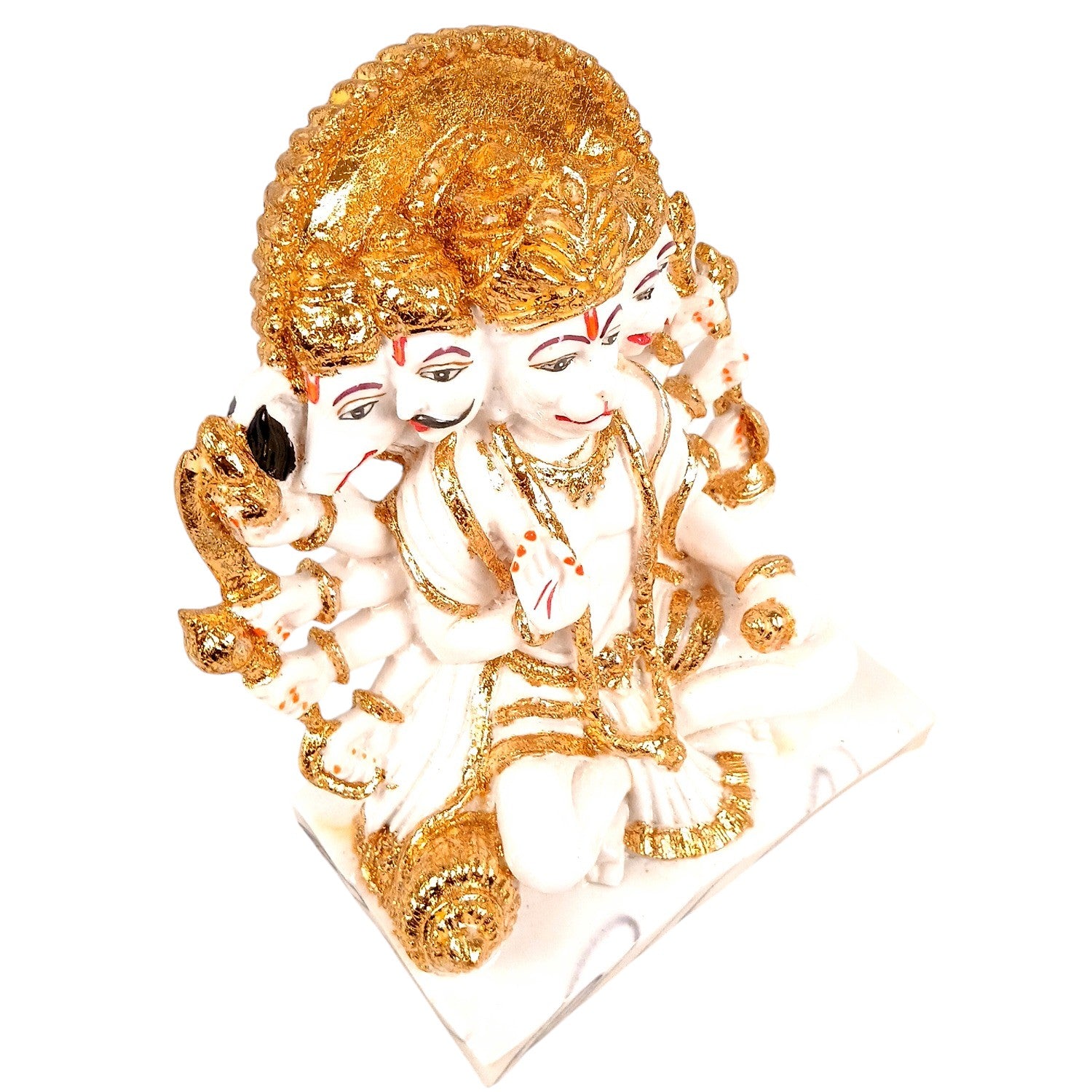 Panchmukhi Hanuman Ji Statue | Panchmukha Hanuman Idol for Home, Pooja Room & Vastu | Religious Table Décor, Housewarming & Diwali Gift - 8 Inch - Apkamart