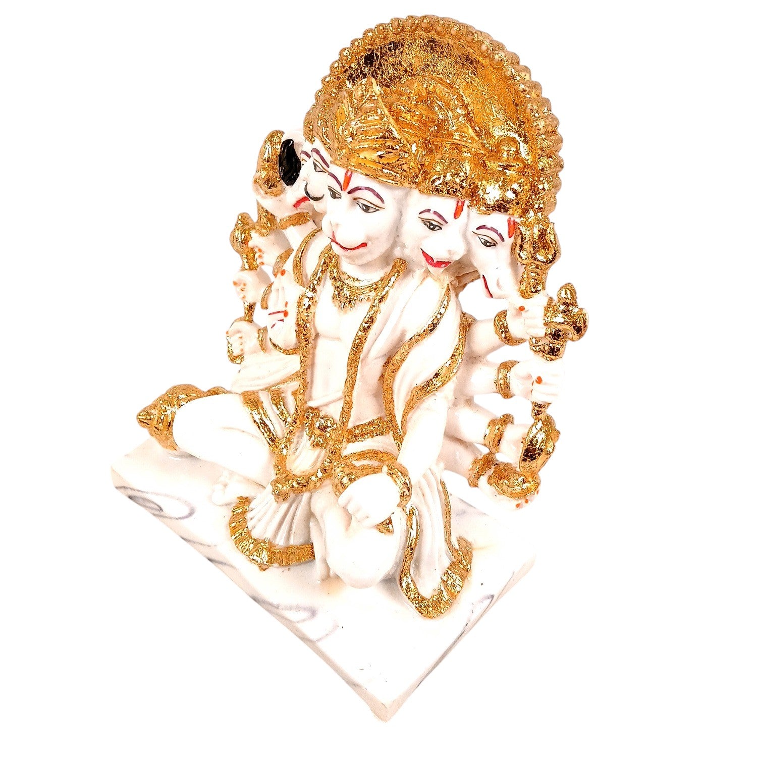 Panchmukhi Hanuman Ji Statue | Panchmukha Hanuman Idol for Home, Pooja Room & Vastu | Religious Table Décor, Housewarming & Diwali Gift - 8 Inch - Apkamart