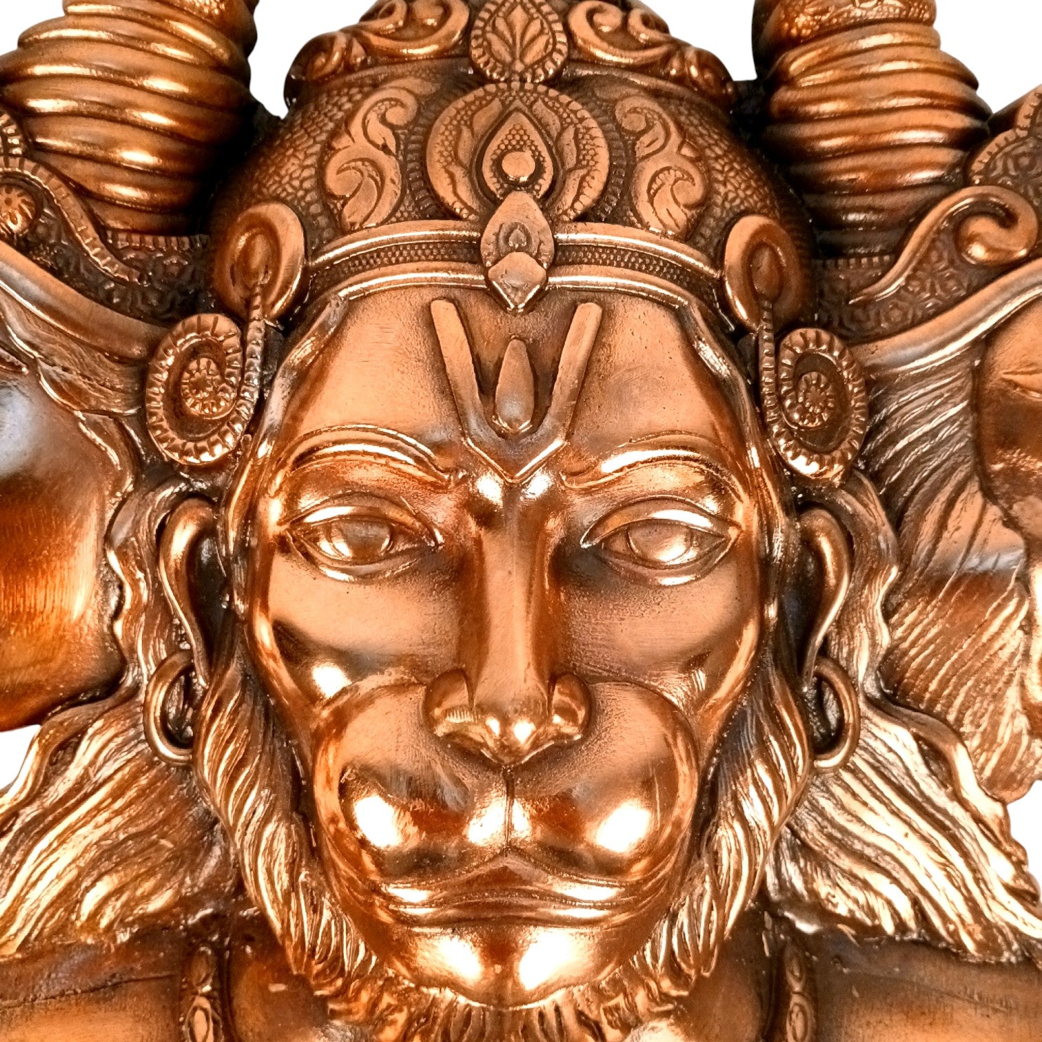 Panchmukhi Hanuman Ji Wall Hanging | Religious Wall Idol | Vastu Spiritual Decor for Home, Temple & Office | Divine Hindu God Hanuman Wall Art - 17 Inch - Apkamart