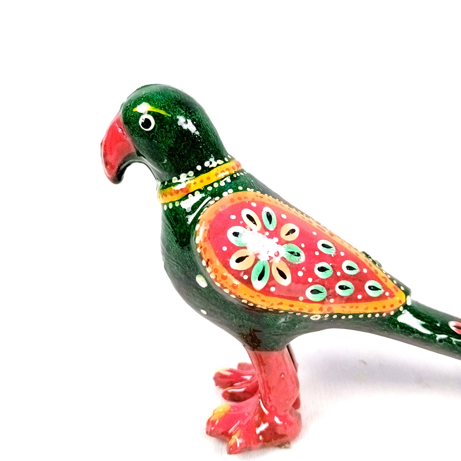 Parrot Statue Showpiece | Bird Figurine - For Vastu, Good Luck, Home, Table Decor, Living Room, Office & Gift - 9 inch - Apkamart