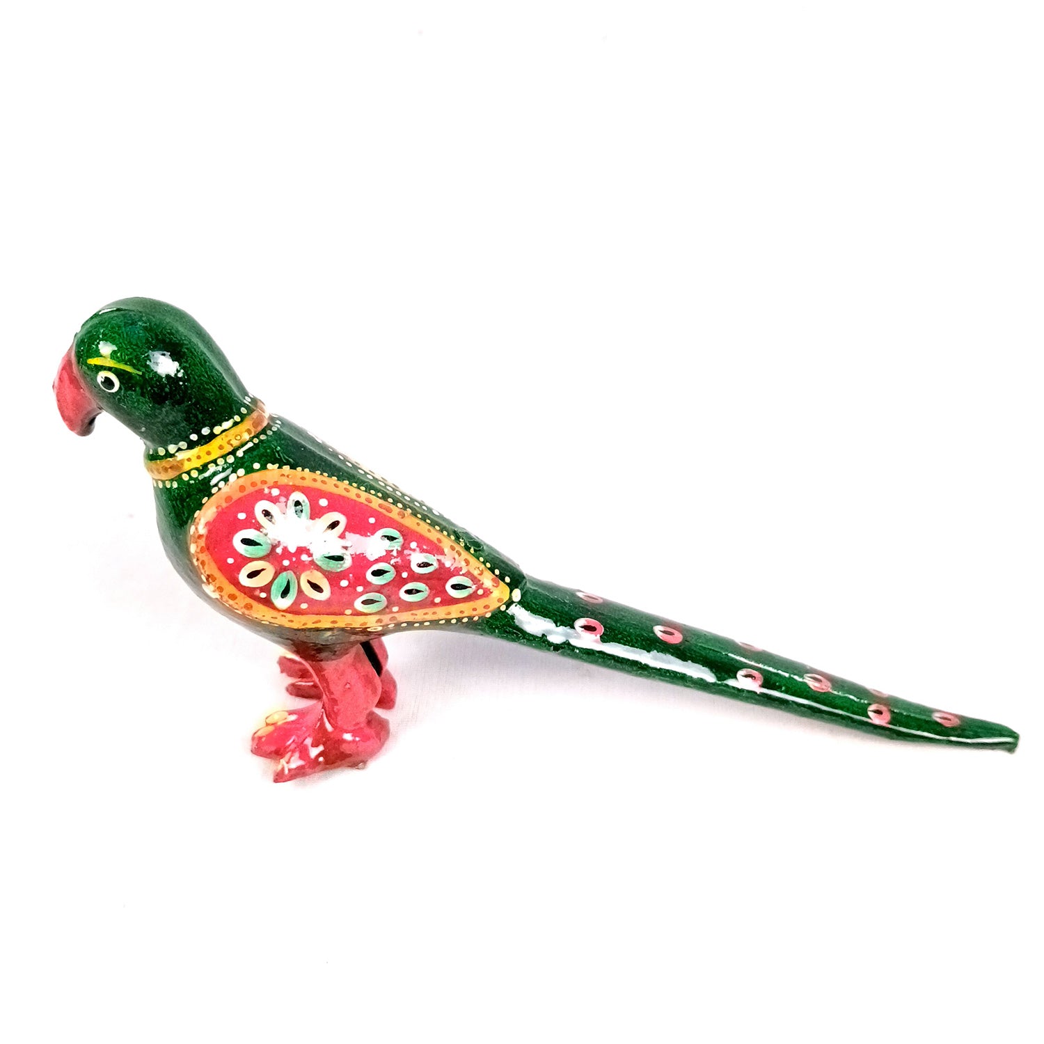 Parrot Statue Showpiece | Bird Figurine - For Vastu, Good Luck, Home, Table Decor, Living Room, Office & Gift - 9 Inch (Set Of 2) - Apkamart