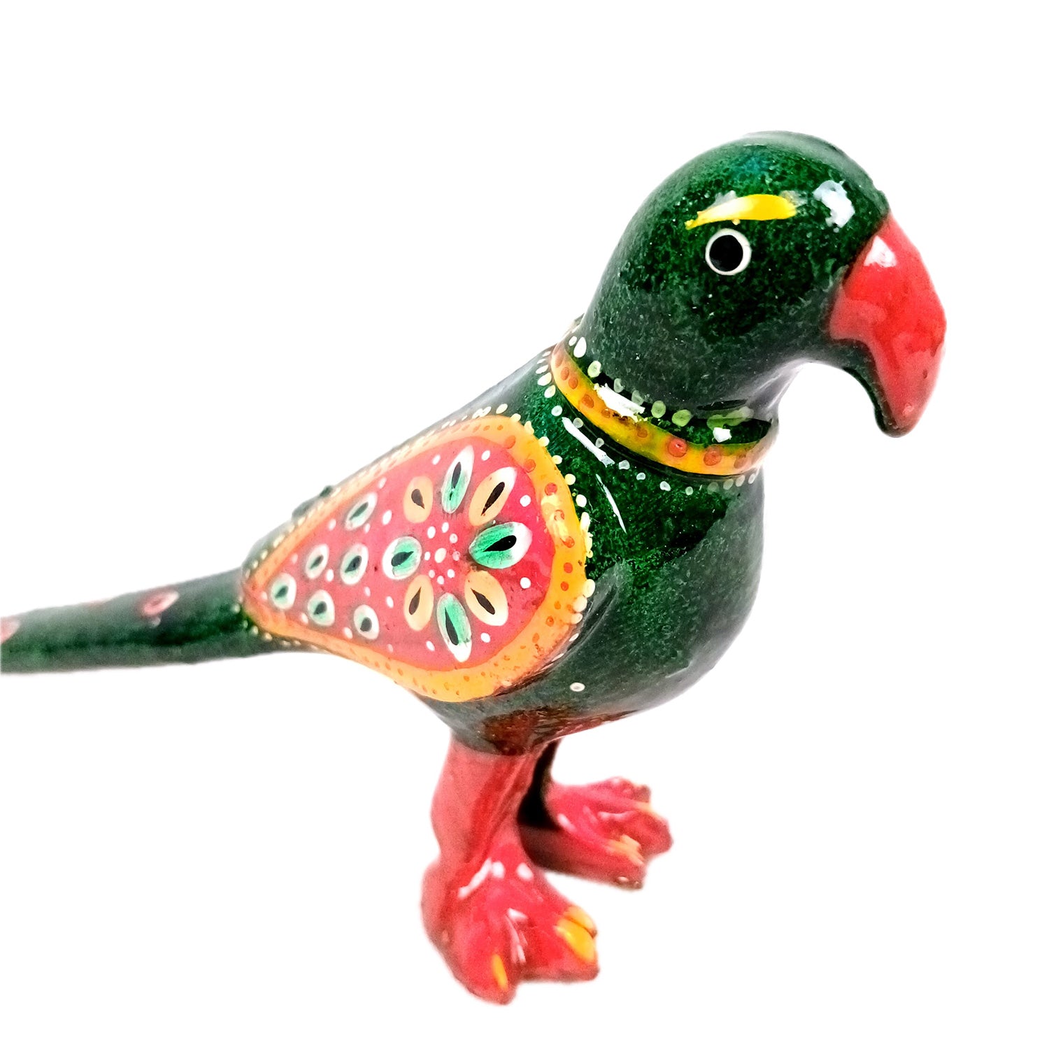 Parrot Statue Showpiece | Bird Figurine - For Vastu, Good Luck, Home, Table Decor, Living Room, Office & Gift - 9 inch - Apkamart