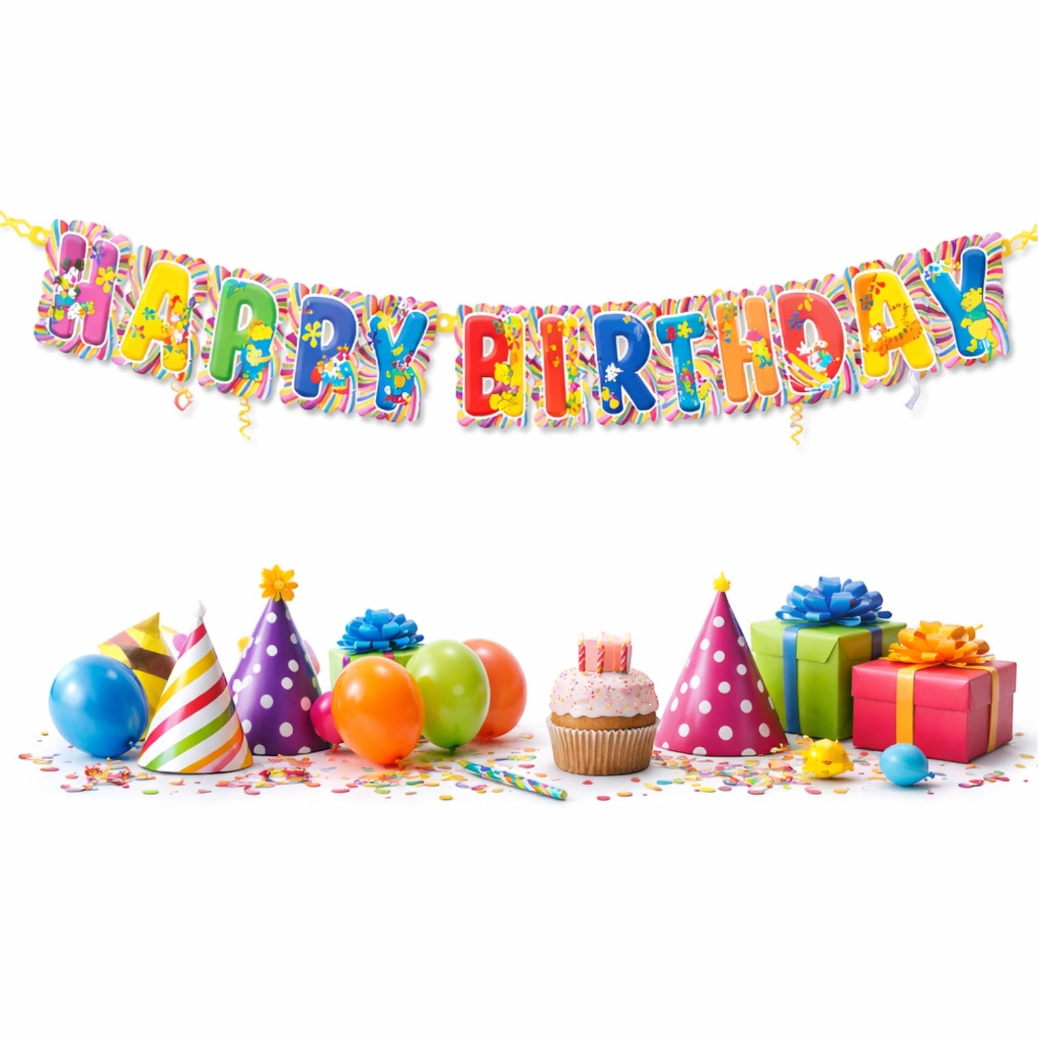 Happy Birthday Banner Large - Party Decoration - (Pack Of 1) - Apkamart