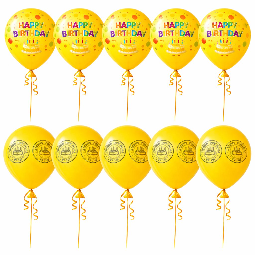 Birthday Balloons Happy Birthday Balloons | Party Balloons | Balloons for Kids Colorful Birthday Decorations for Home School Events - (Pack Of 2) - Apkamart #Style_Pack Of 10