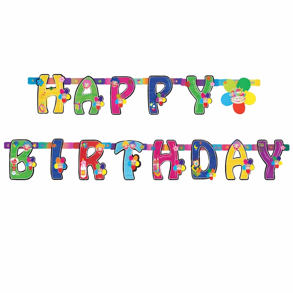 Happy Birthday Banner for Kids Birthday Party Decoration Colorful Birthday Banner for Home School Events Classroom - (Pack Of 1) - Apkamart