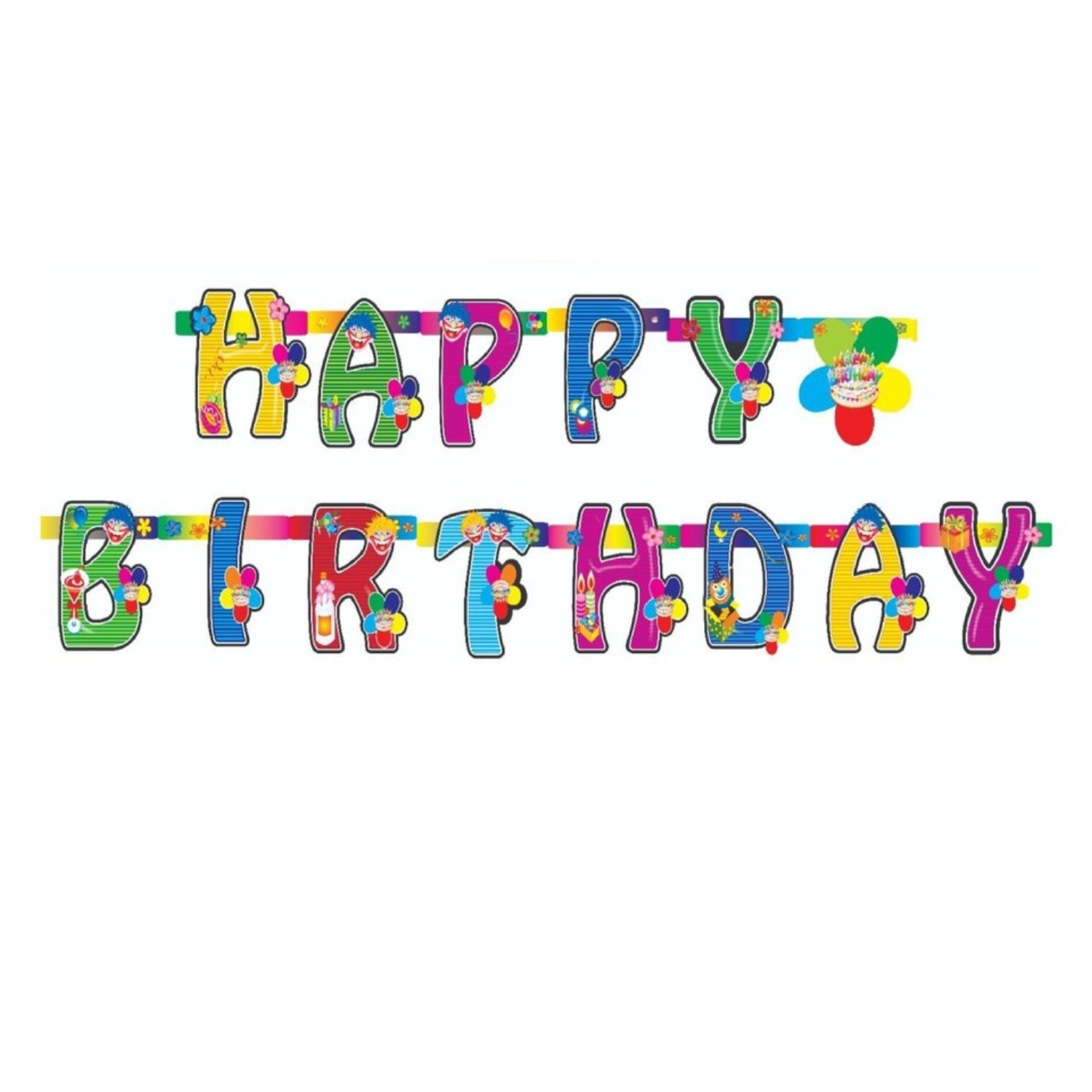 Happy Birthday Banner for Kids Birthday Party Decoration Colorful Birthday Banner for Home School Events Classroom - (Pack Of 1) - Apkamart