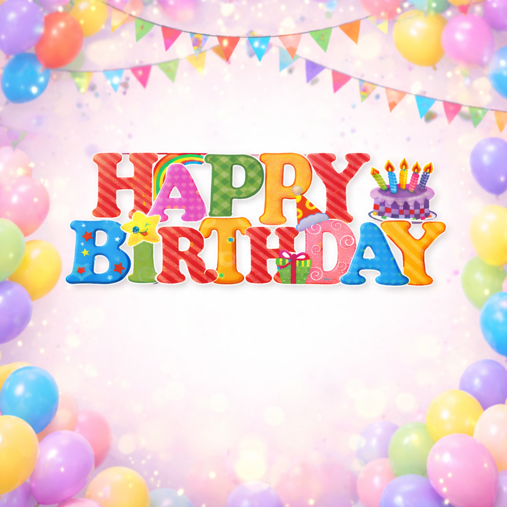 Happy Birthday Banner for Kids Birthday Party Decoration Colorful Birthday Banner for Home School Events Classroom and Party Supplies - (Pack Of 1) - Apkamart