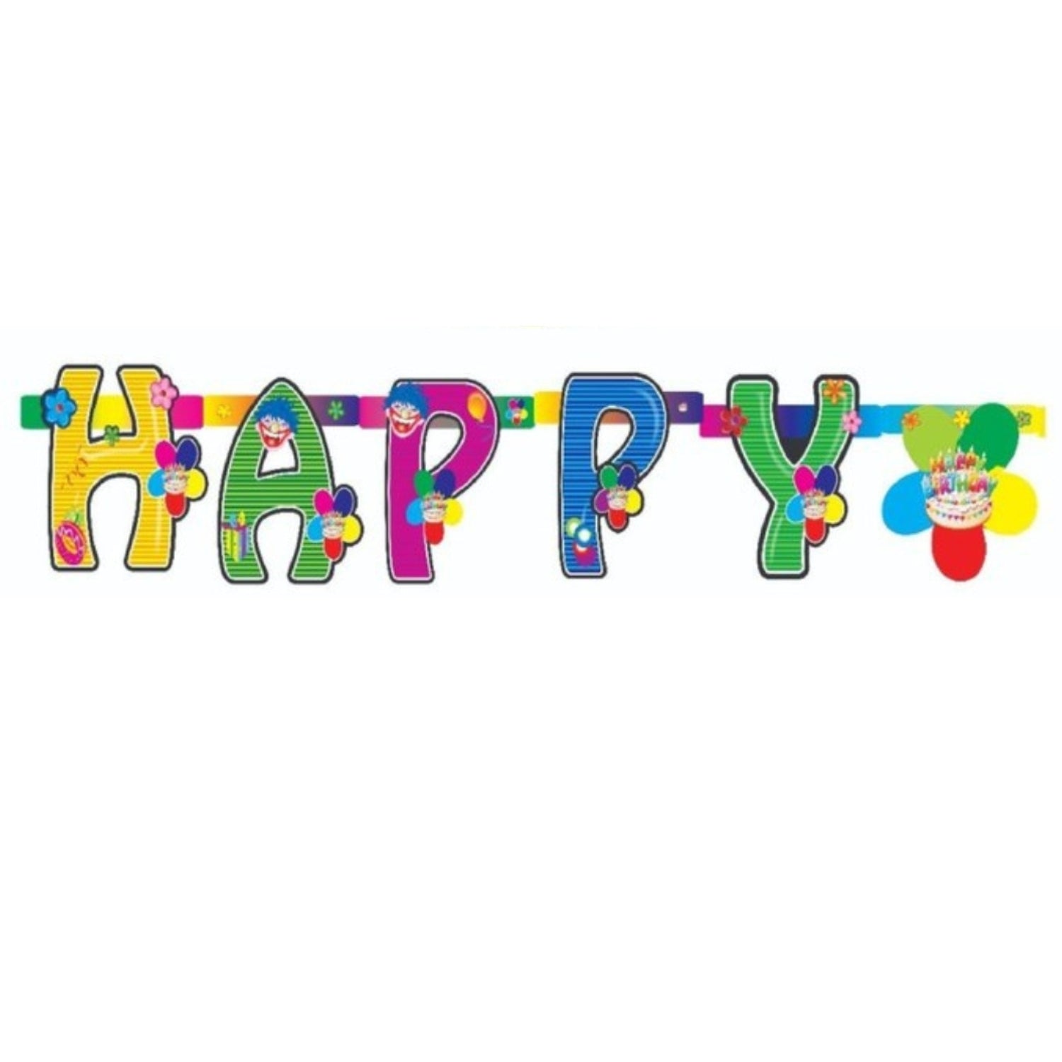 Happy Birthday Banner for Kids Birthday Party Decoration Colorful Birthday Banner for Home School Events Classroom - (Pack Of 1) - Apkamart