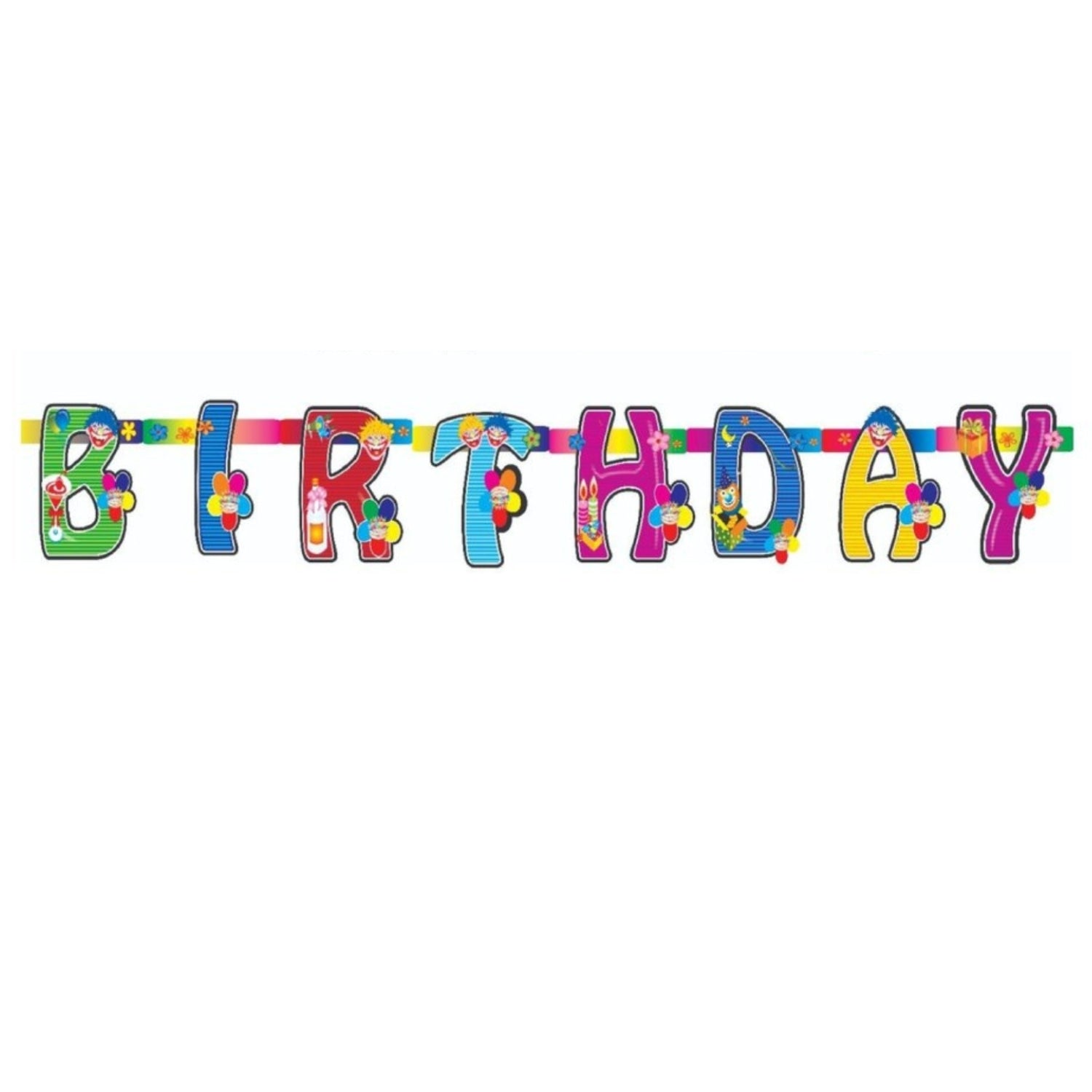 Happy Birthday Banner for Kids Birthday Party Decoration Colorful Birthday Banner for Home School Events Classroom - (Pack Of 1) - Apkamart