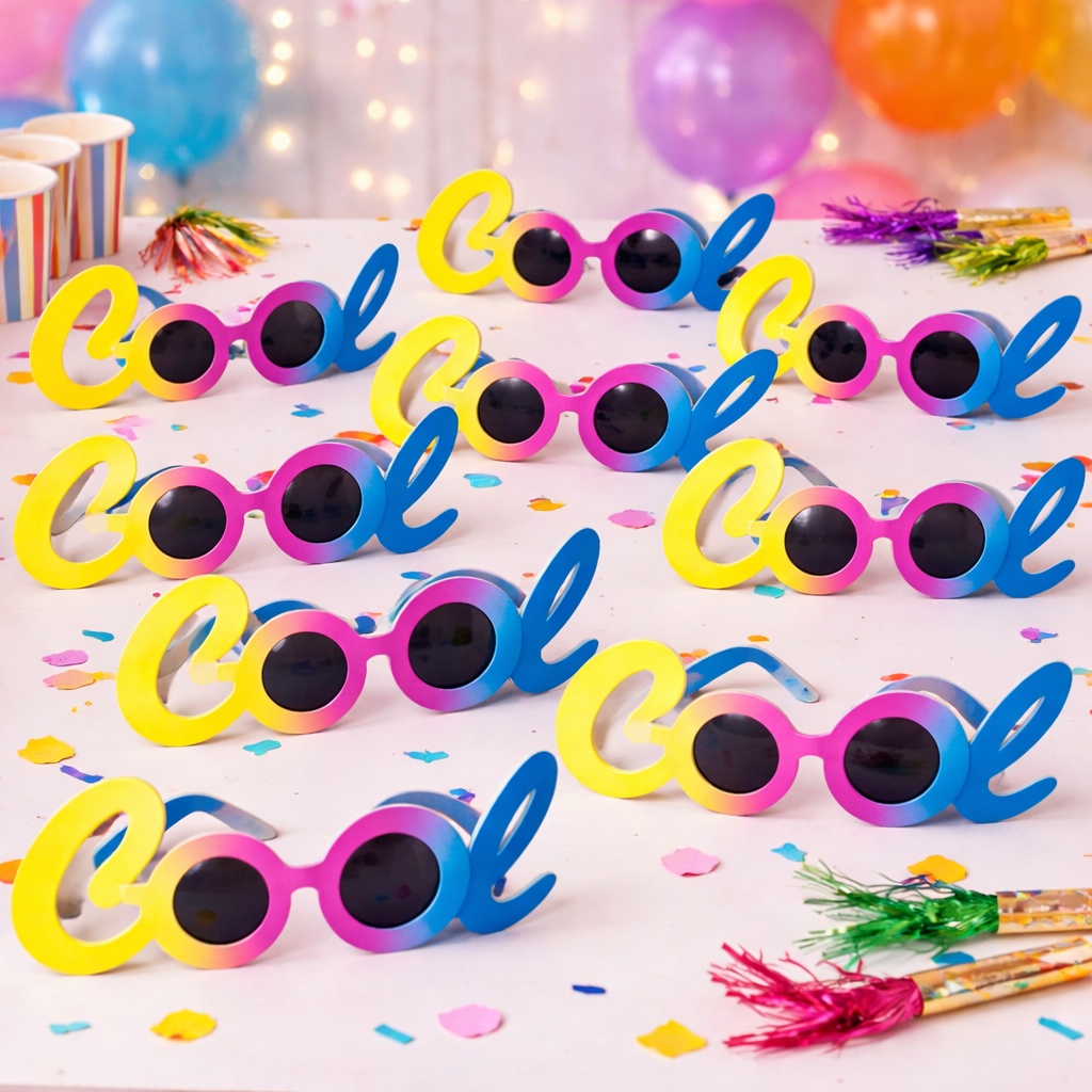 Party Cool Eyeglasses for Adults and Kids Fun Party Eyeglasses Stylish Eyeglasses for Birthdays Festivals Costume Parties Photo Booth and Celebration Accessories