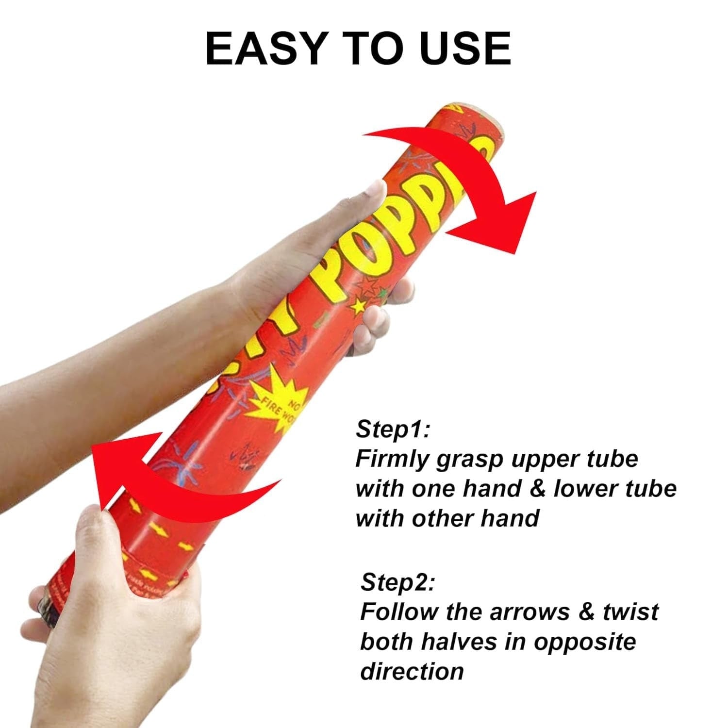 Party Popper for Birthday Celebration | Colorful Birthday Popper Crackers | Safe Party Popper for Kids & Adults - (Pack Of 1) - Apkamart