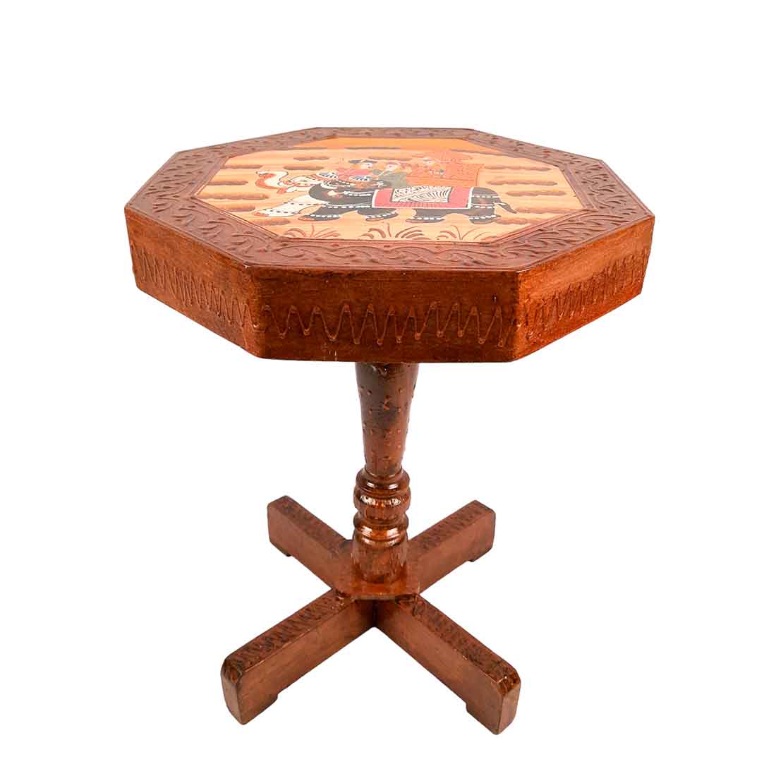 Wooden Side Table | End Table | Wood Stool - for Home Decor, Corners, Sofa Side & Gifts - 15 Inch - apkamart