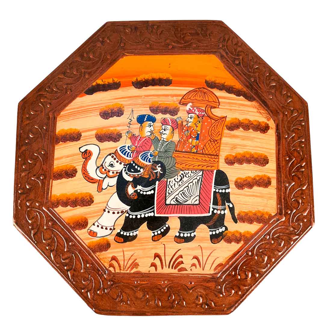 Wooden Side Table Set | End Table | Stool Set - for Living Room, Bedroom, Sofa Sides & Gifts - 15 Inch (Pack of 2) - Apkamart