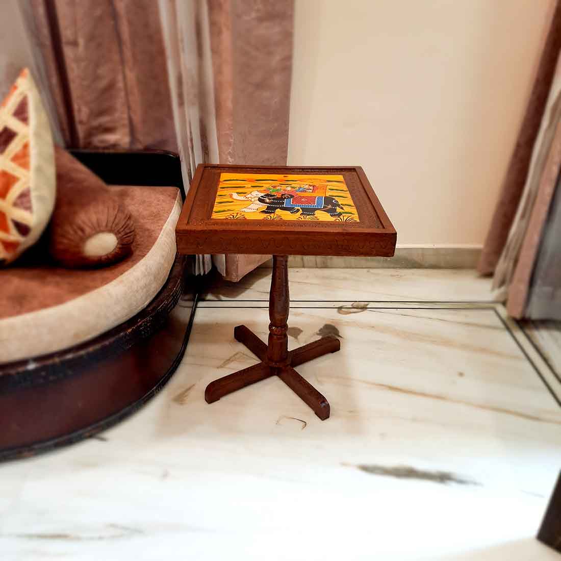 Products Side Table | Wooden End Table Set - for Living Room, Sofa Corners, Home & Office Decor & Gifts - 20 Inch - Apkamart