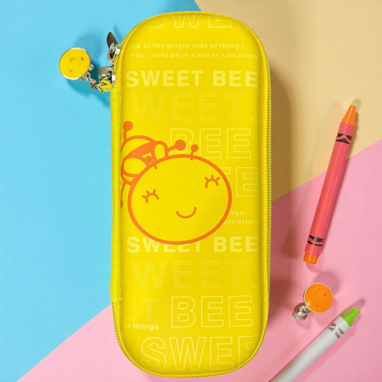 Pencil Pouch Kit Cartoon For Kids School Large Capacity - Apkamart