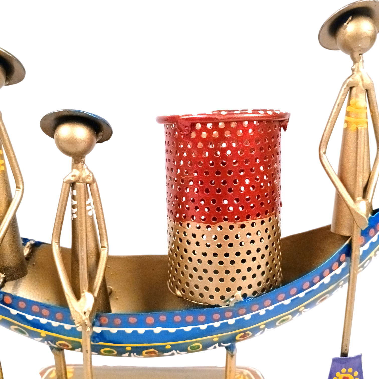 Pen Holder | Boat Shaped Desk Organizer for Office, Study Table & Home Decor | Stylish Pen Stand for Stationery Storage - 9 Inch - Apkamart