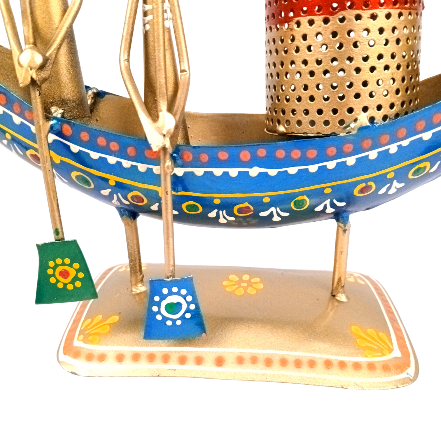 Pen Holder | Boat Shaped Desk Organizer for Office, Study Table & Home Decor | Stylish Pen Stand for Stationery Storage - 9 Inch - Apkamart