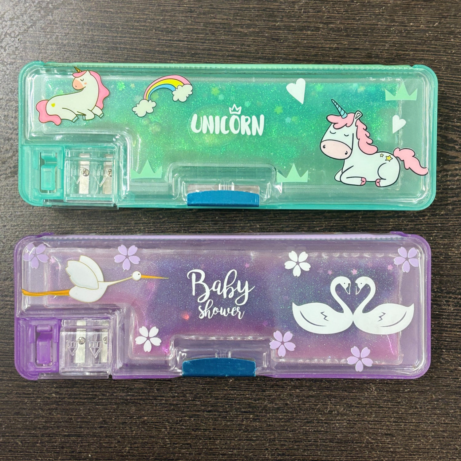 Kids Magnetic Pencil Box | Durable Stationery Organizer with Dual Compartments, Sharpener & Scale | Cute School Box for Boys & Girls - Apkamart