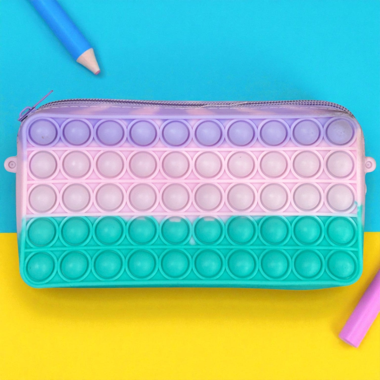 Popit Pencil Box for Kids | Fun Stationery Kit with Pop-It Design | School Supply Organizer with Compartments | Cute Study Box for Boys & Girls - Apkamart