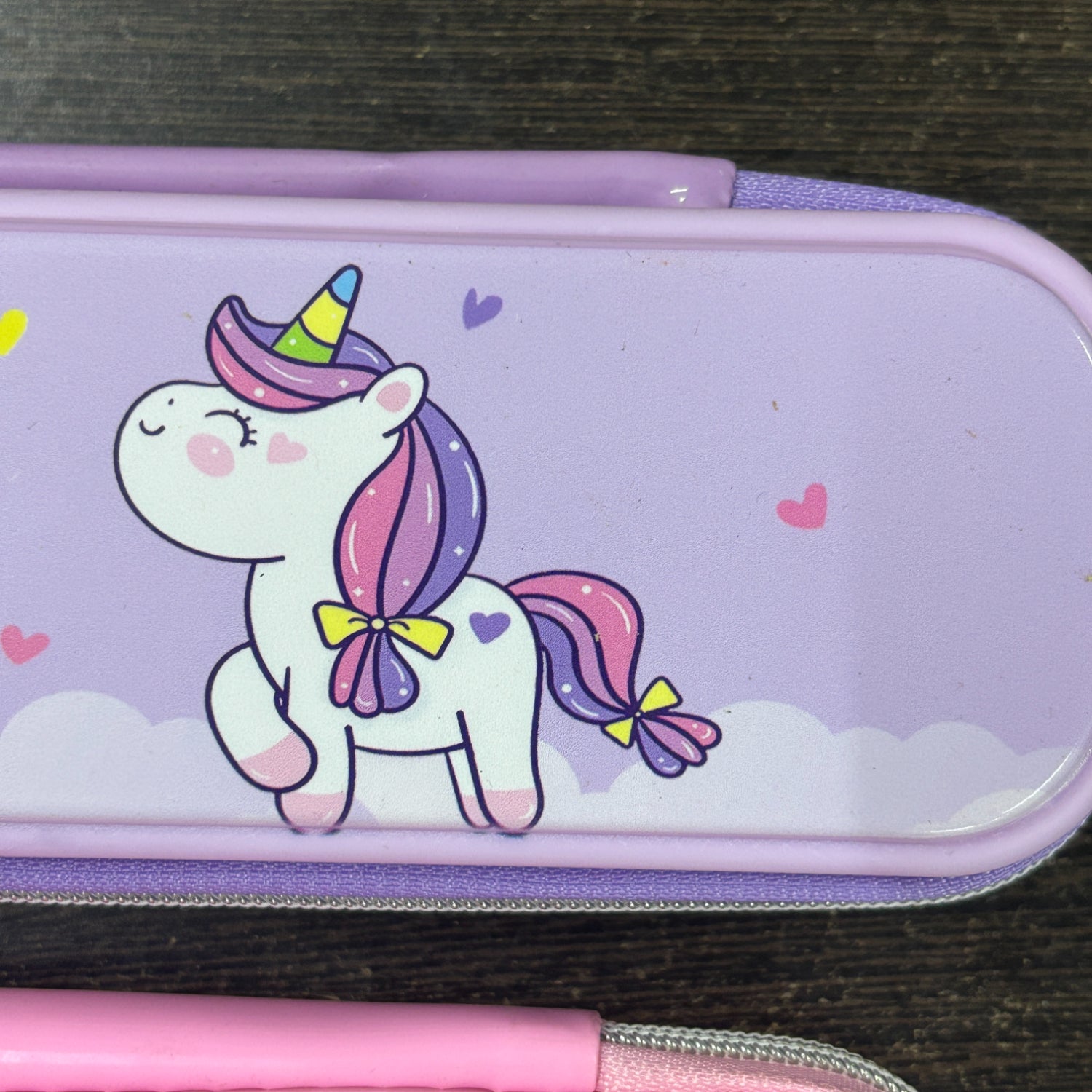 Cartoon Print Pencil Pouch for Kids | Durable Stationery Organizer for School Supplies | Zip Closure Pouch for Pens, Pencils & Colors - Apkamart