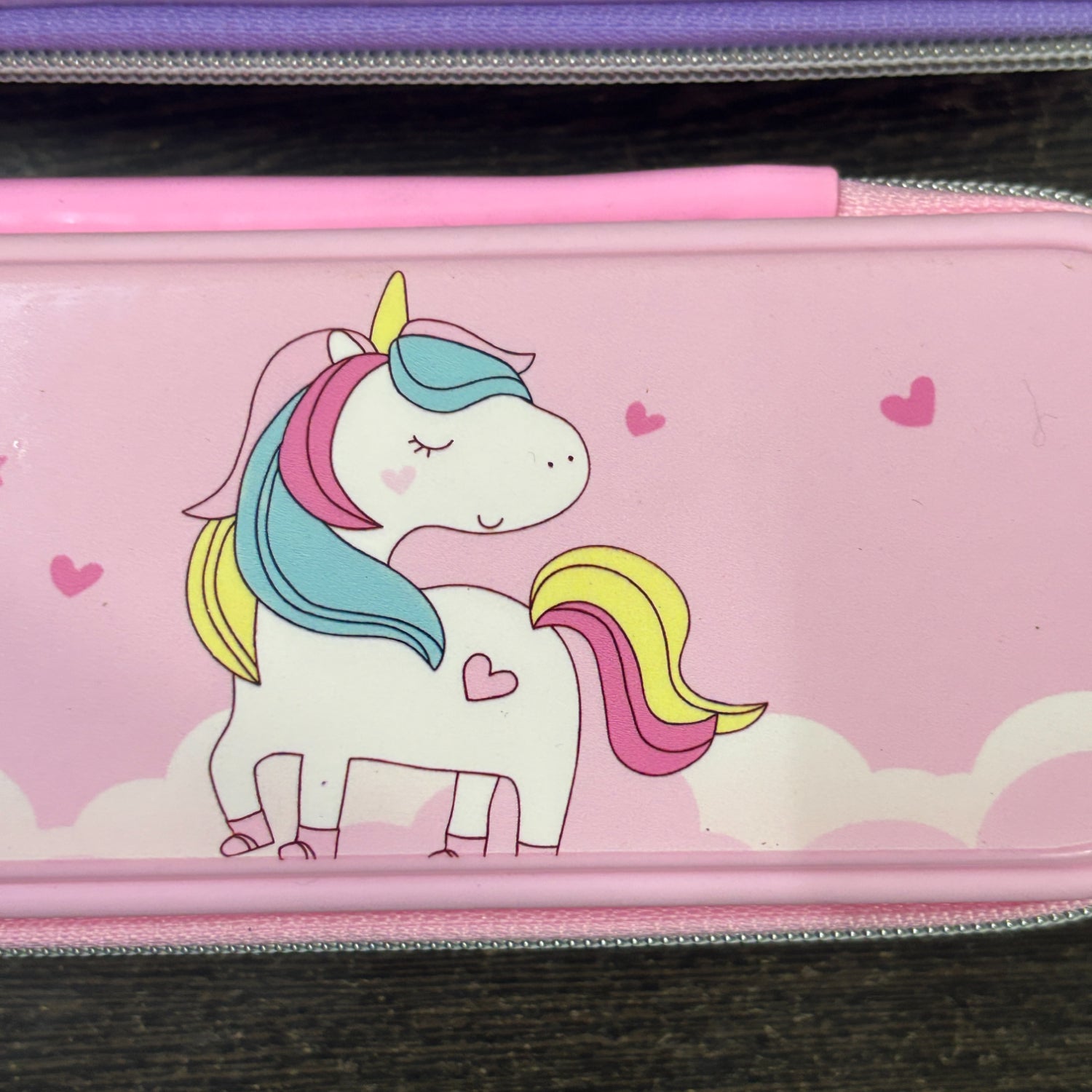 Cartoon Print Pencil Pouch for Kids | Durable Stationery Organizer for School Supplies | Zip Closure Pouch for Pens, Pencils & Colors - Apkamart