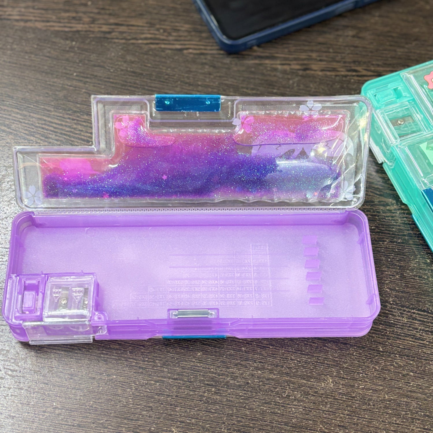 Kids Magnetic Pencil Box | Durable Stationery Organizer with Dual Compartments, Sharpener & Scale | Cute School Box for Boys & Girls - Apkamart