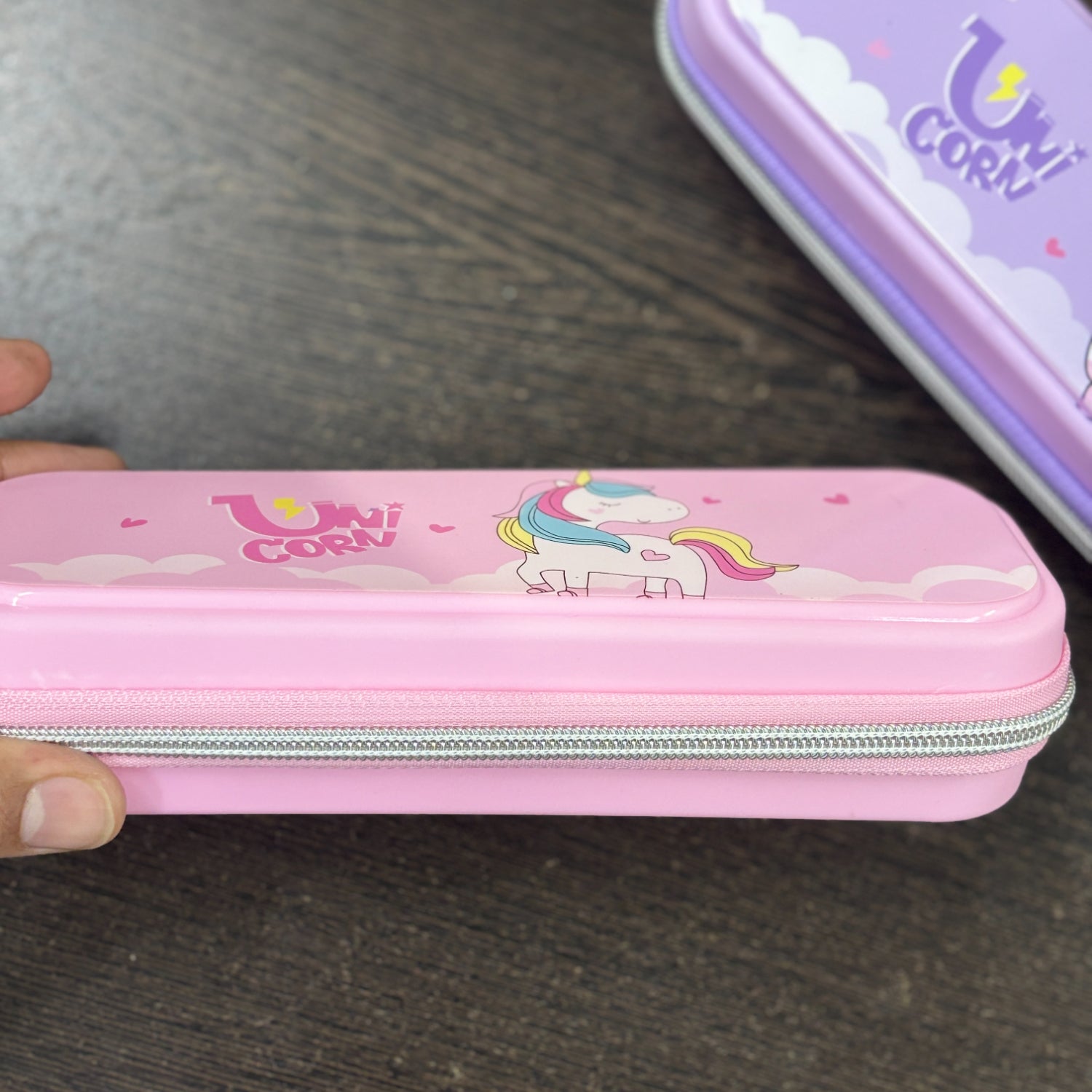 Cartoon Print Pencil Pouch for Kids | Durable Stationery Organizer for School Supplies | Zip Closure Pouch for Pens, Pencils & Colors - Apkamart