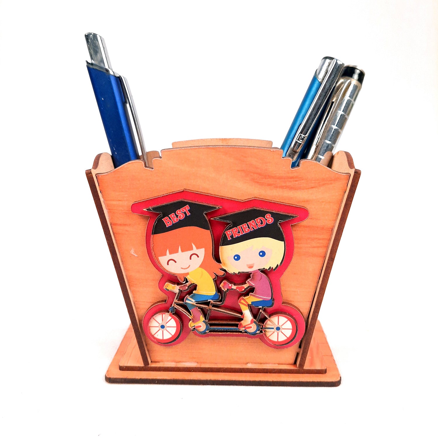 Pen Holder With Sand Clock / Hour Glass / Sand Glass | Stationary Organizers | Pencil Stands - For Table, Desk Organizing, Home, Office Decor & Kids Gifts - APKAMART #style_Design 3