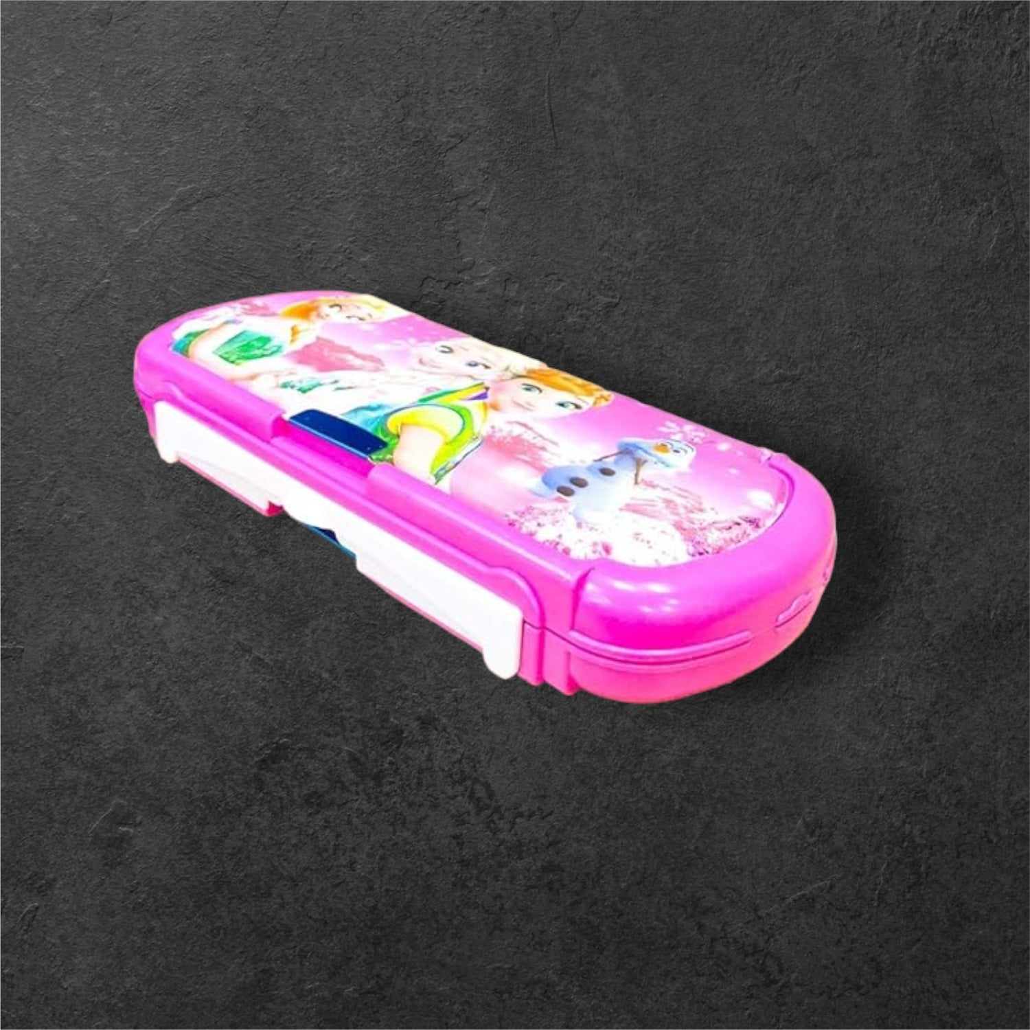 Pencil Case / Pen Box / Compass Box with Sliding Board, Marker and Eraser - for Girls, Boys, Kids, Children, School Student, Return Gifts