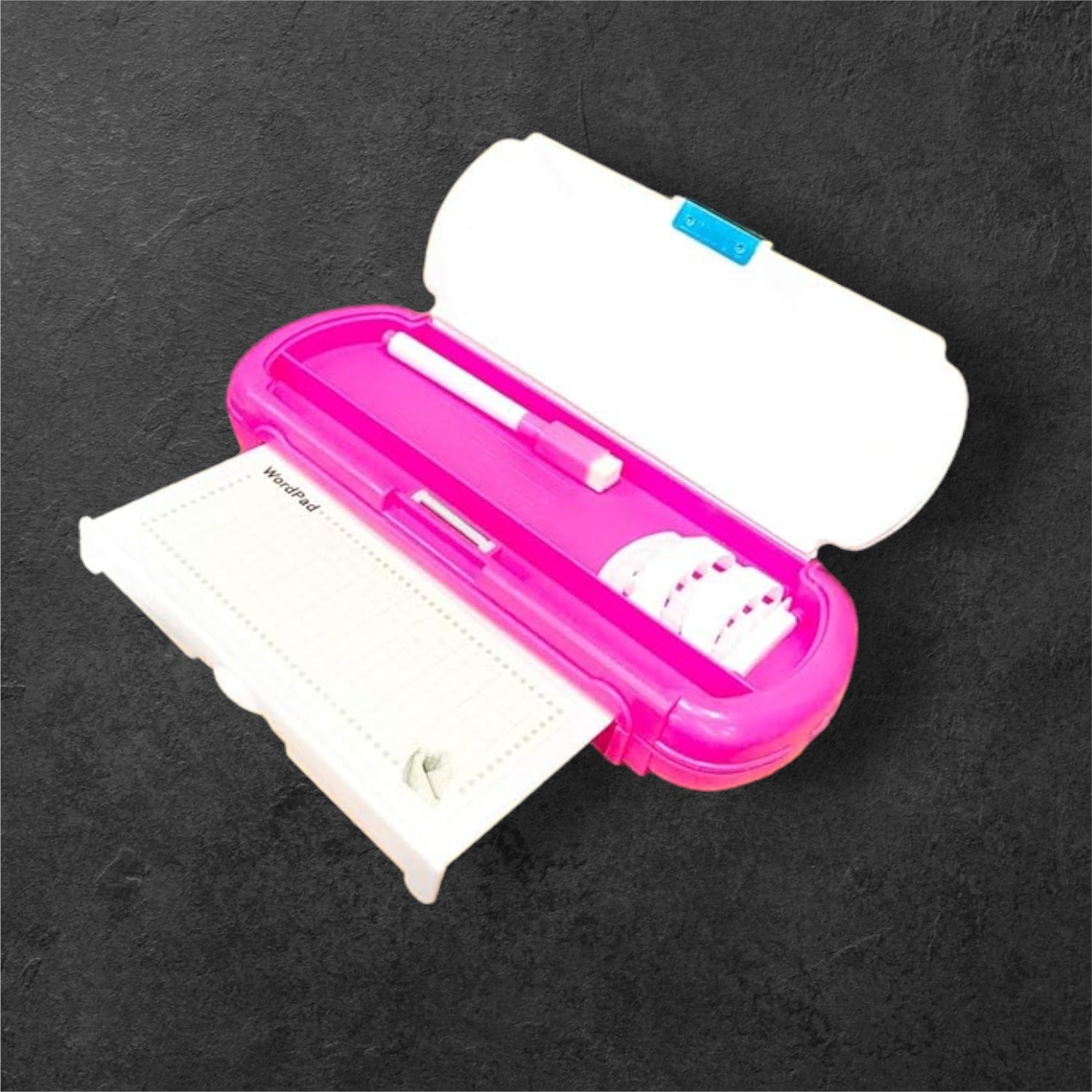 Pencil Case / Pen Box / Compass Box with Sliding Board, Marker and Eraser - for Girls, Boys, Kids, Children, School Student, Return Gifts
