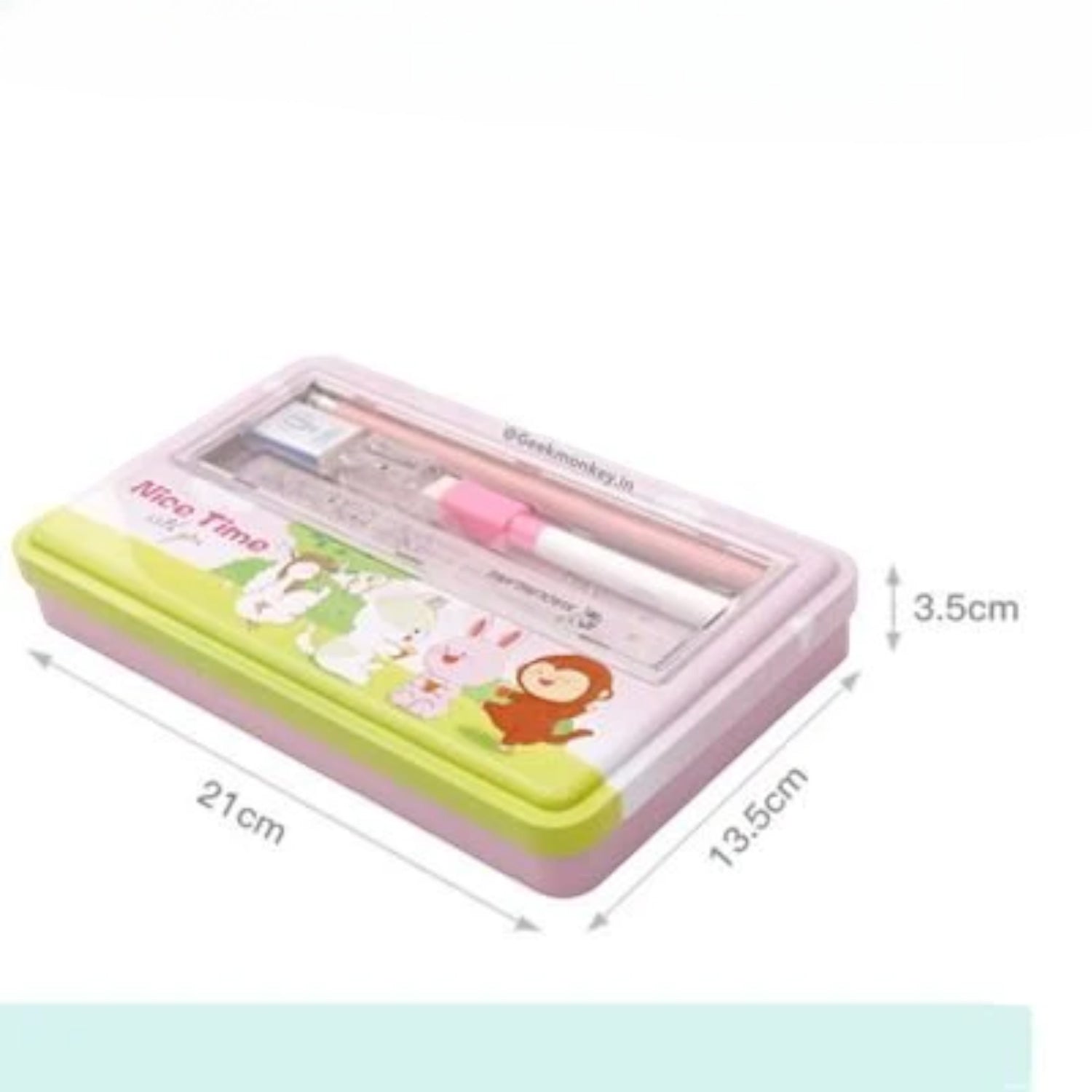 Pen - Pencil Box With Marker, Pencils, Eraser, Sharpner & Ruler | Writing Kit - for Kids, Children, School Student, Office, Return Gifts - apkamart