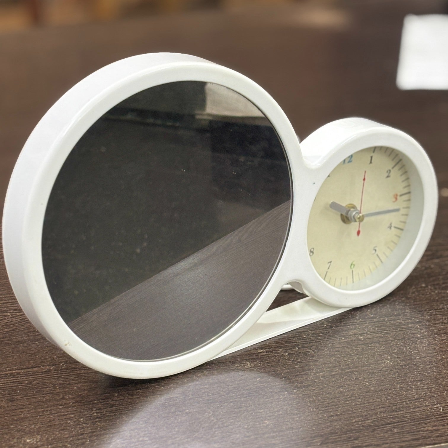 Table Clock with Photo Frame LED Light | Dual Power Plug-in & Battery Operated | Decorative Desk Clock for Home, Office & Bedroom | Gift for Friends & Family - 11 Inch - Apkamart