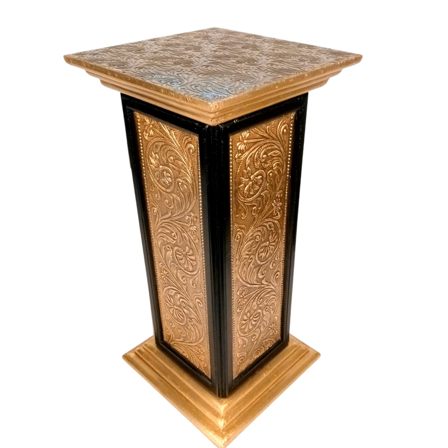 Pillar 4 Drawers Side Table | Traditional Wooden Design Table for Living Room,  Bedroom & Office | Decorative Accent Furniture & Showpiece Stand - 23 Inch - Apkamart