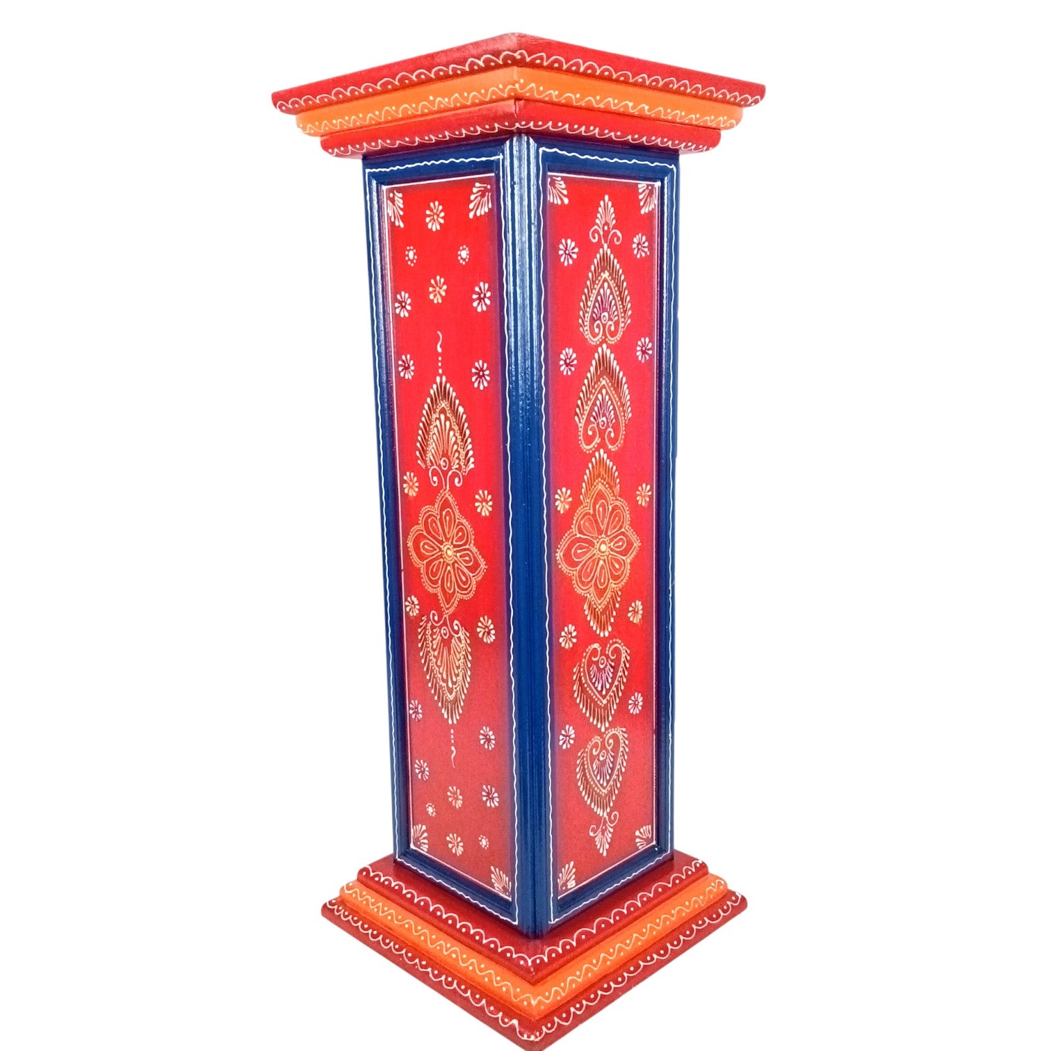 Pillar 5 Drawers Side Table | Traditional Design Table for Living Room, Bedroom & Office | Decorative Side Table| Decorative Accent Furniture & Showpiece Stand - 28 Inch