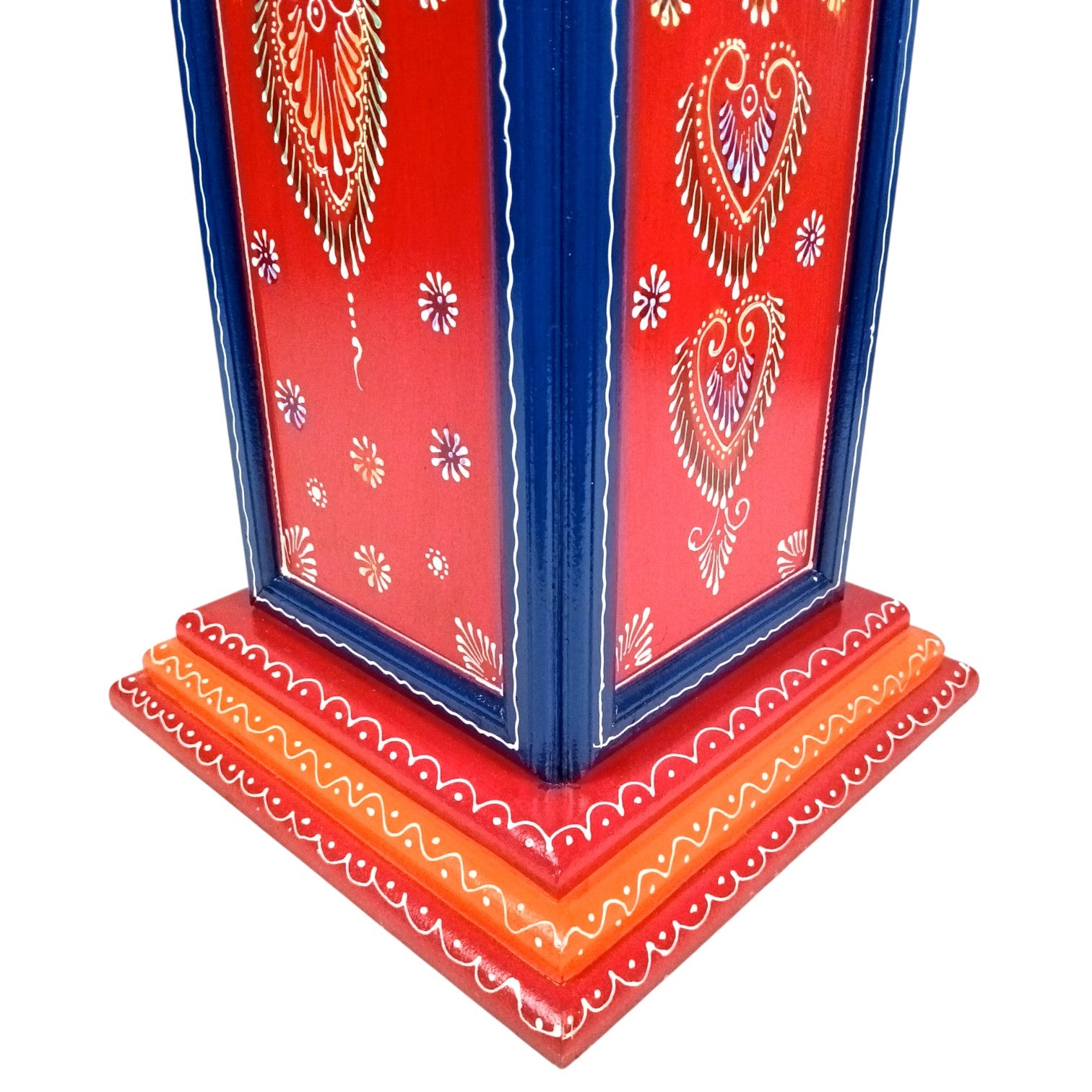 Pillar 5 Drawers Side Table | Traditional Design Table for Living Room, Bedroom & Office | Decorative Side Table| Decorative Accent Furniture & Showpiece Stand - 28 Inch