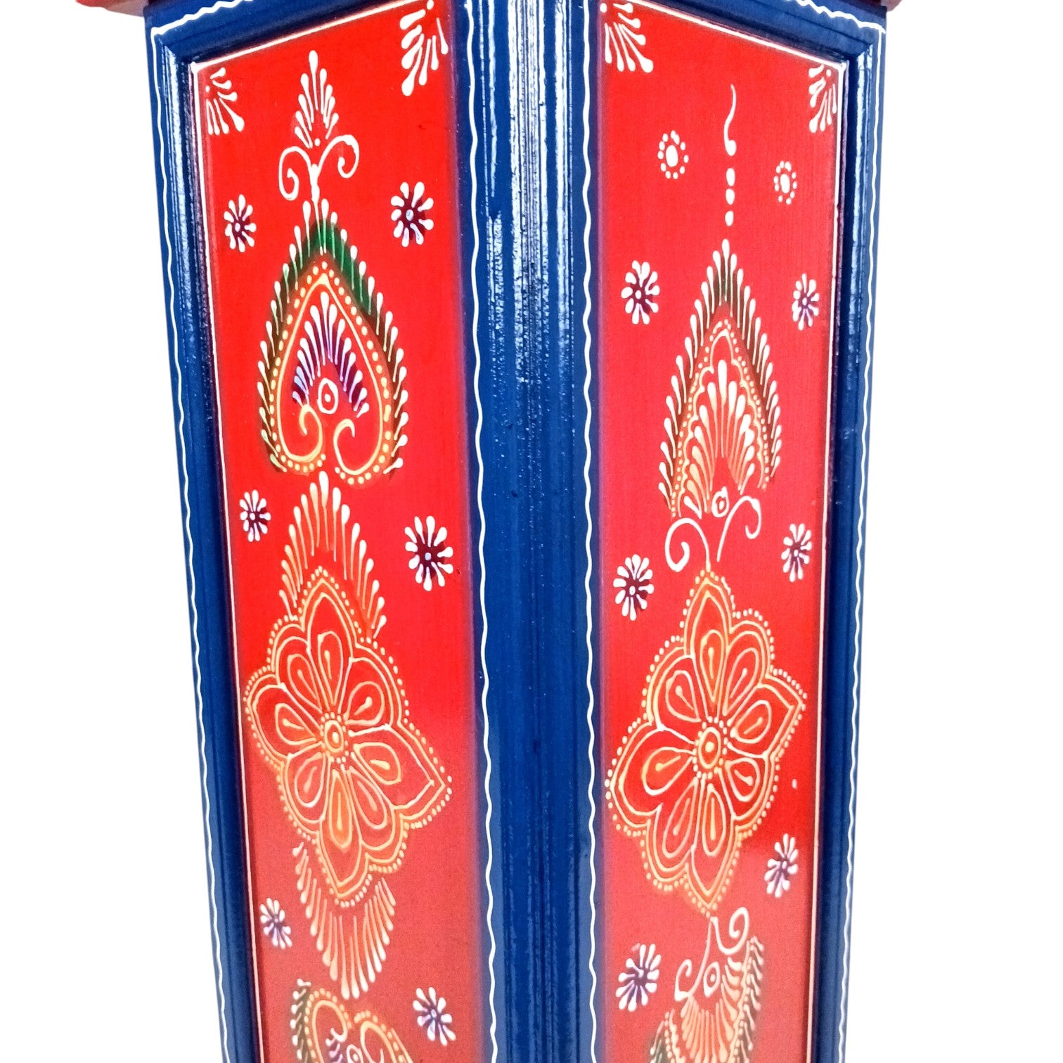 Pillar 4 Drawers Side Table | Traditional Wooden Design Table for Living Room Bedroom & Office | Decorative Table| Decorative Accent Furniture & Showpiece Stand - 23 Inch - Apkamart