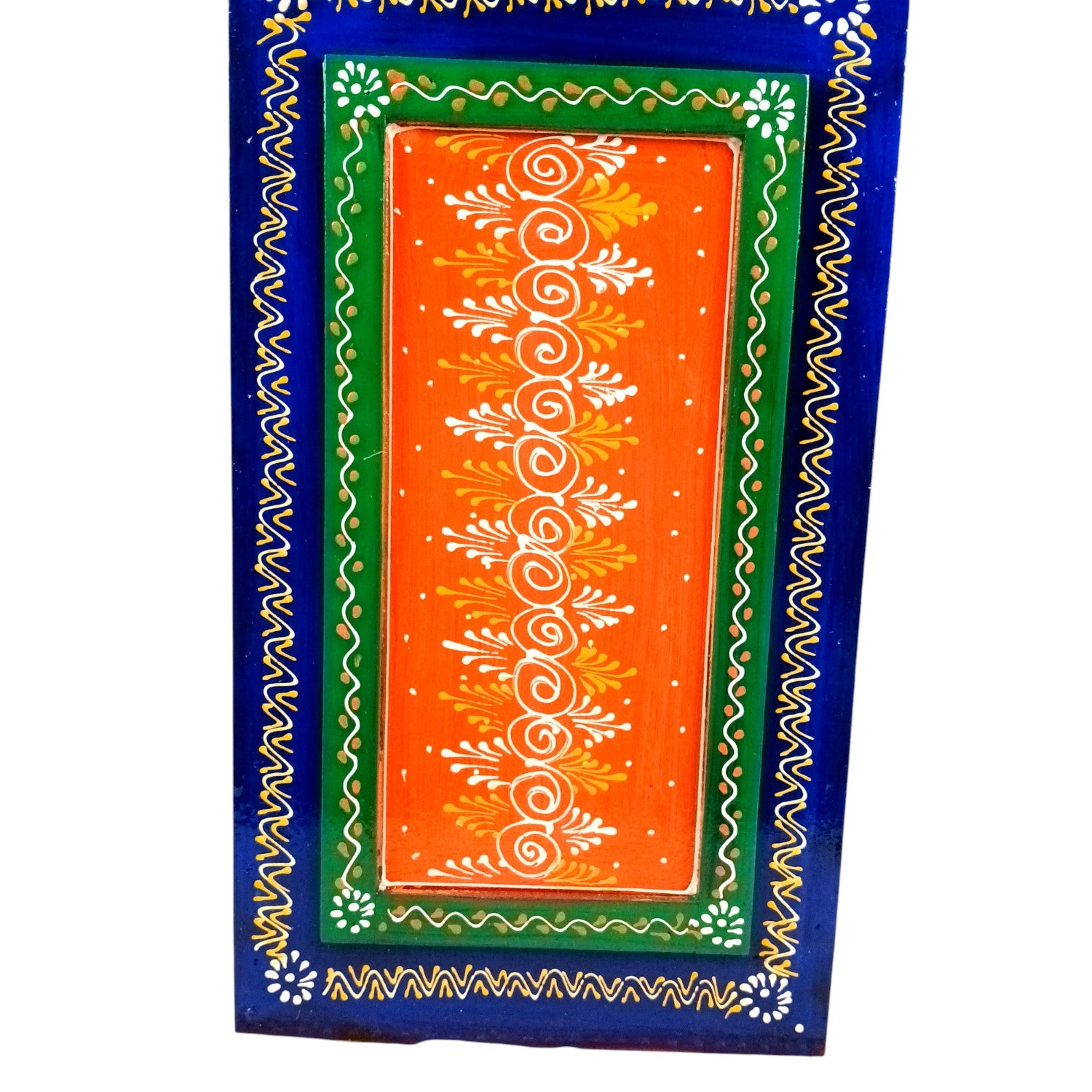 Wooden Side Table with Storage | Rajasthani Elephant Art | Handicraft Table for Living Room | Decorative Table for Showpiece Display | Home Decor Item with Cabinet - 18 Inch - Apkamart