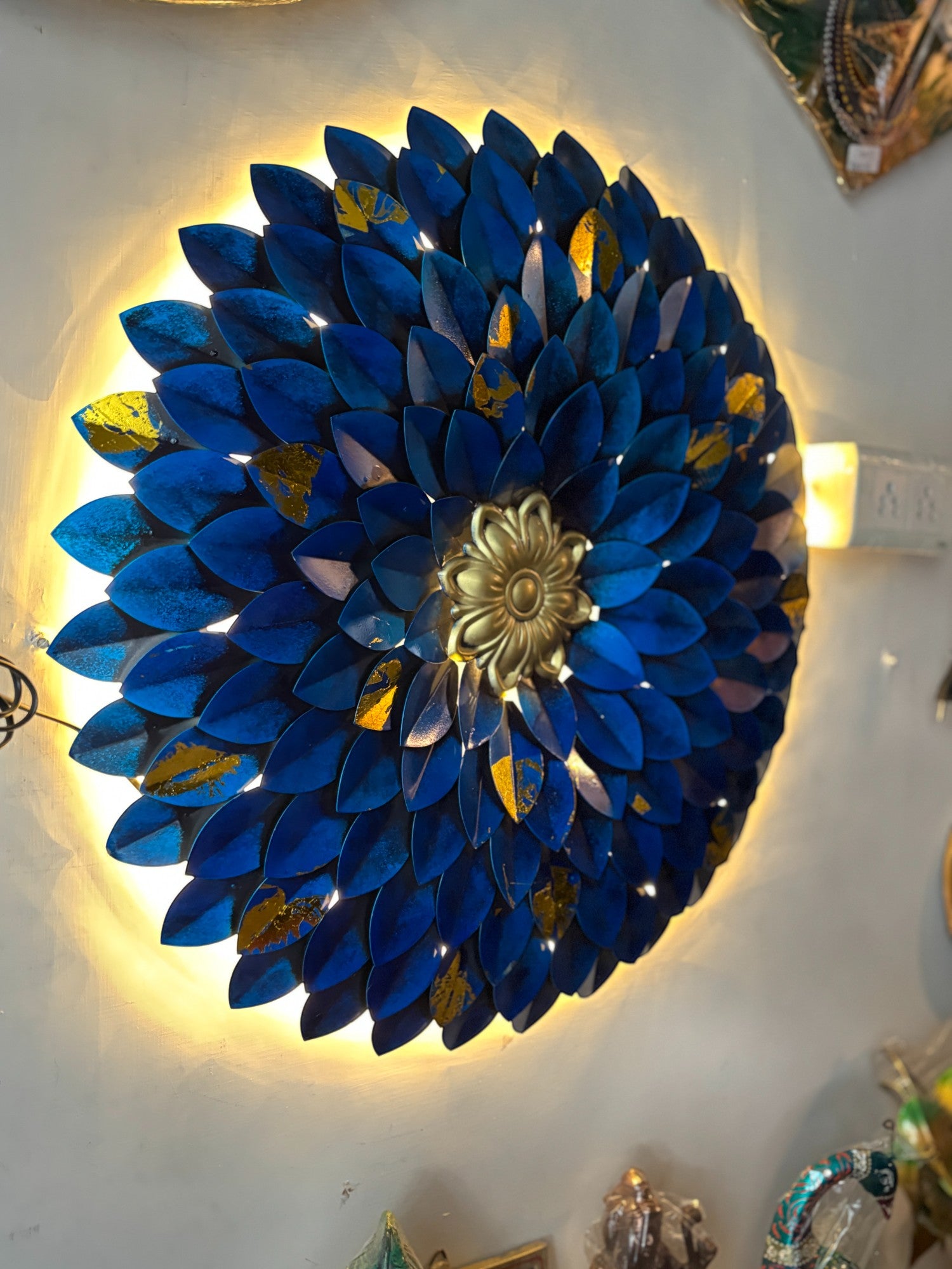 Flower Wall Hanging LED Lights for Home Decor | Decorative Wall Art Showpiece for Living Room,  Bedroom & Office | Traditional & Modern Home Decoration - 26 Inch - Apkamart #Style_Design 1