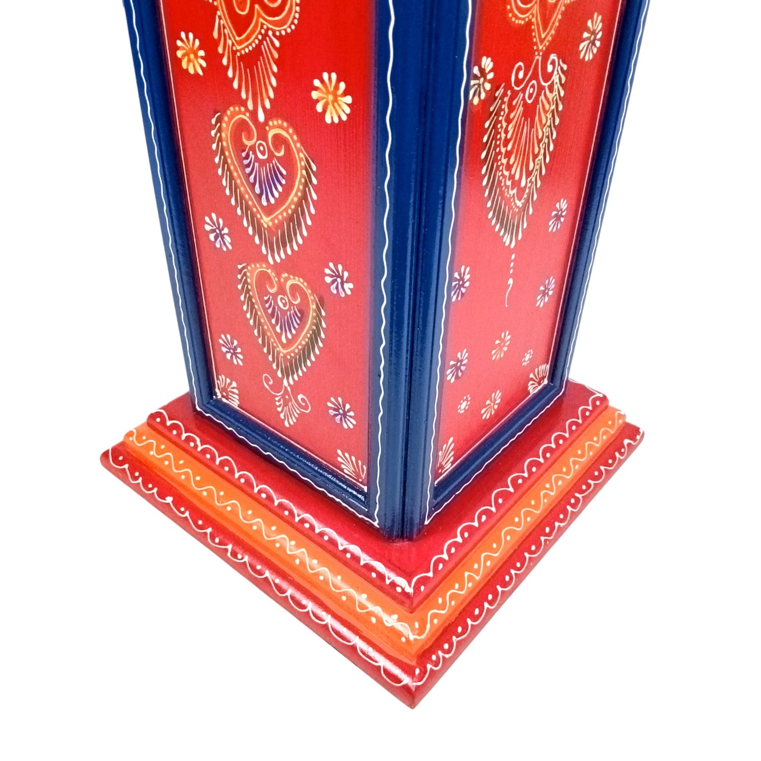 Pillar 5 Drawers Side Table | Traditional Design Table for Living Room, Bedroom & Office | Decorative Side Table| Decorative Accent Furniture & Showpiece Stand - 28 Inch