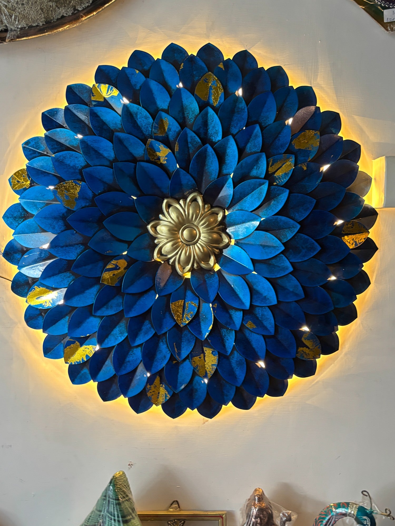 Flower Wall Hanging LED Lights for Home Decor | Decorative Wall Art Showpiece for Living Room,  Bedroom & Office | Traditional & Modern Home Decoration - 26 Inch - Apkamart #Style_Design 1